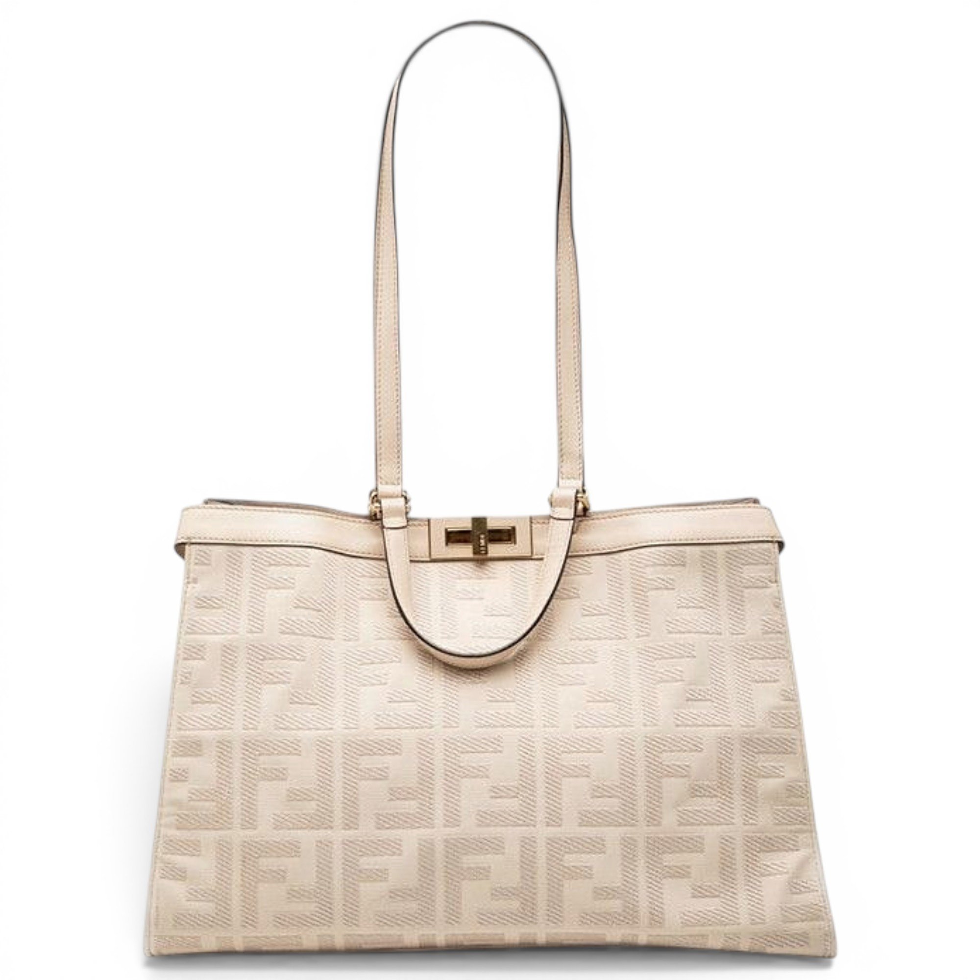 Peekaboo leather tote