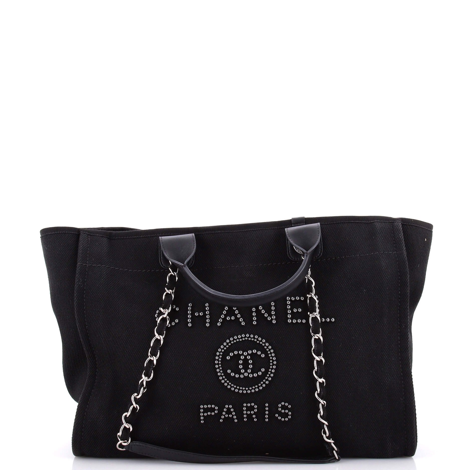 Deauville Tote Pearl Embellished Canvas Medium