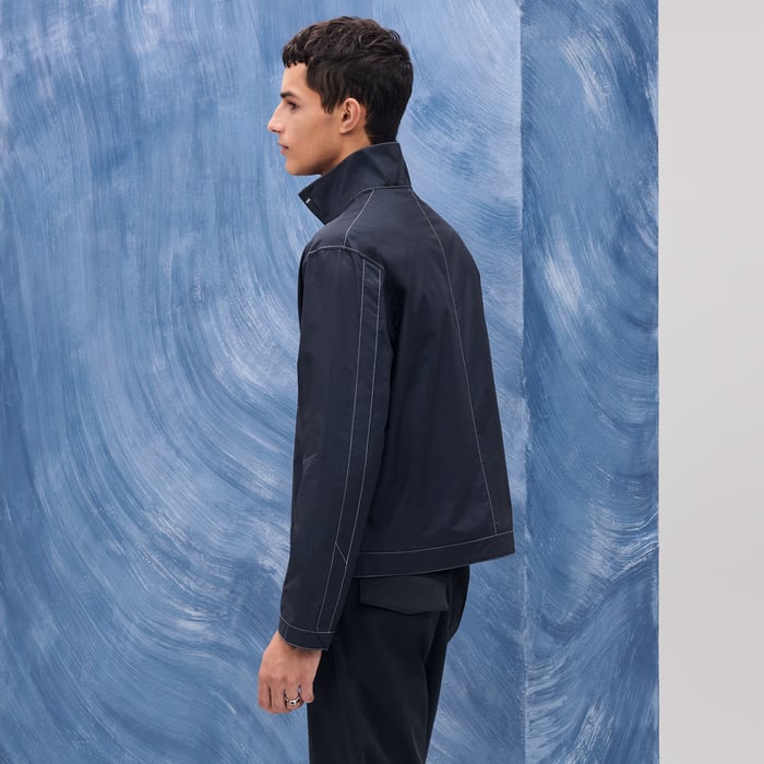 Marine "Pique Plie" Buttoned Jacket