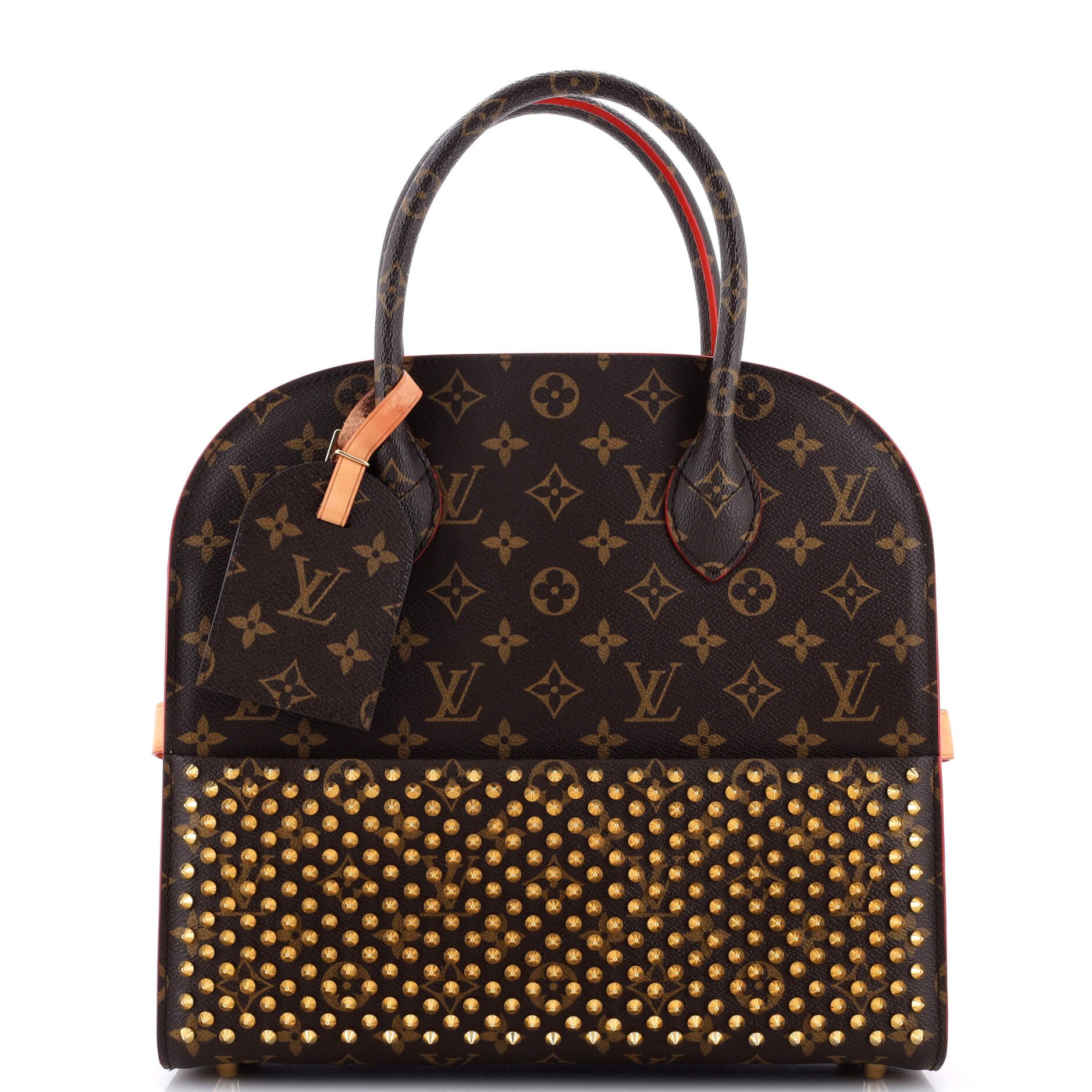 x Christian Louboutin Shopping Bag Calf Hair and Monogram Canvas