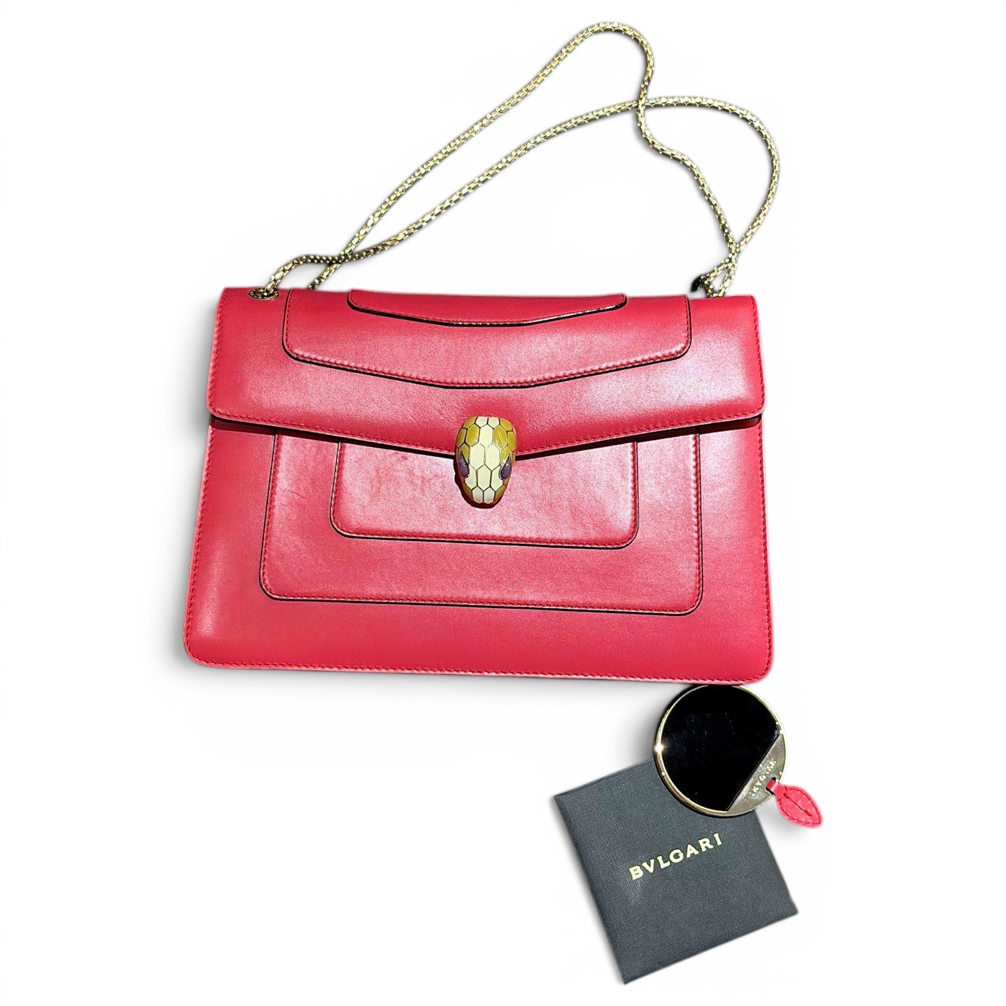 Serpenti leather handbag