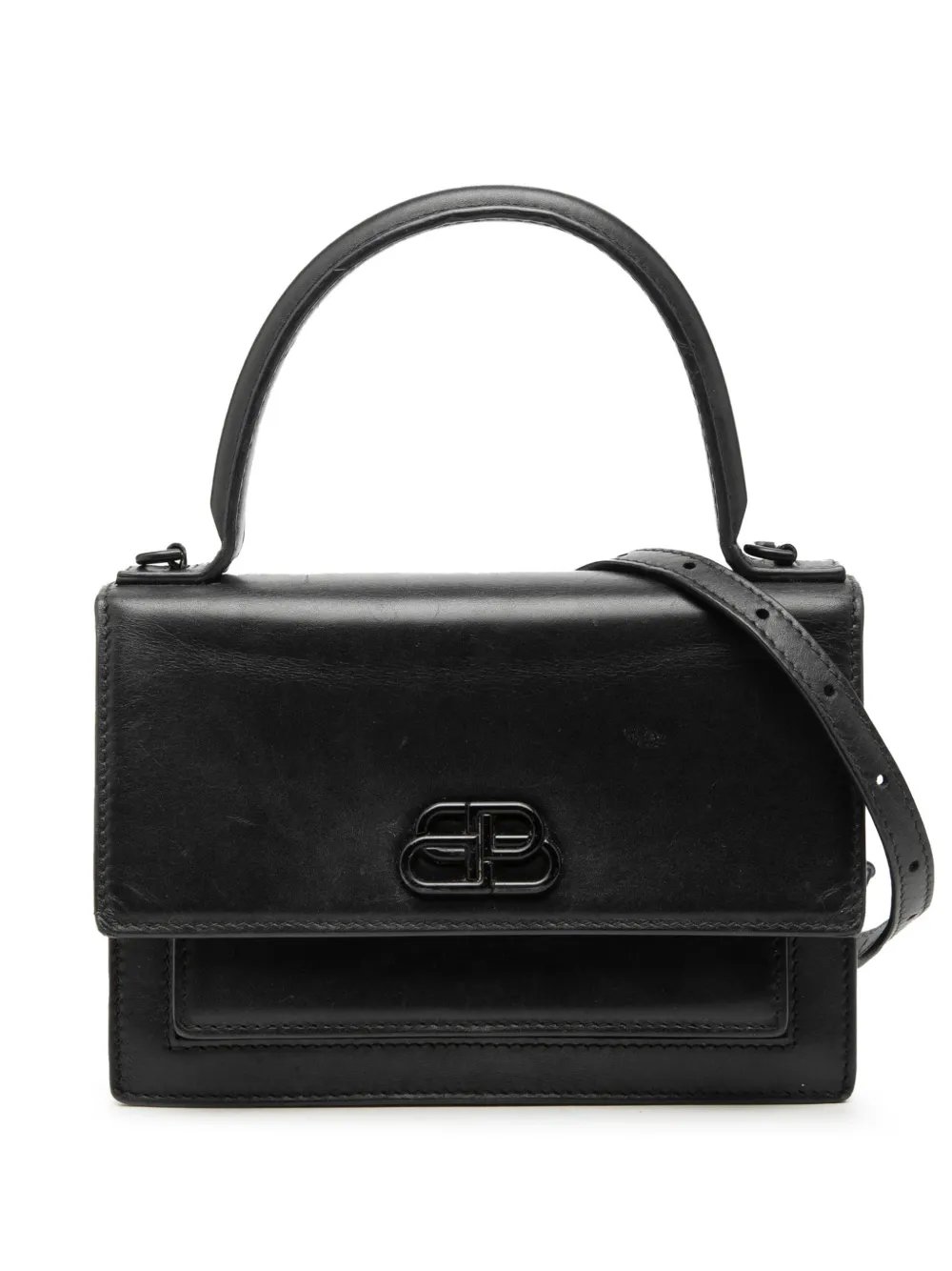 2019 Leather Sharp Top Handle Bag XS satchel