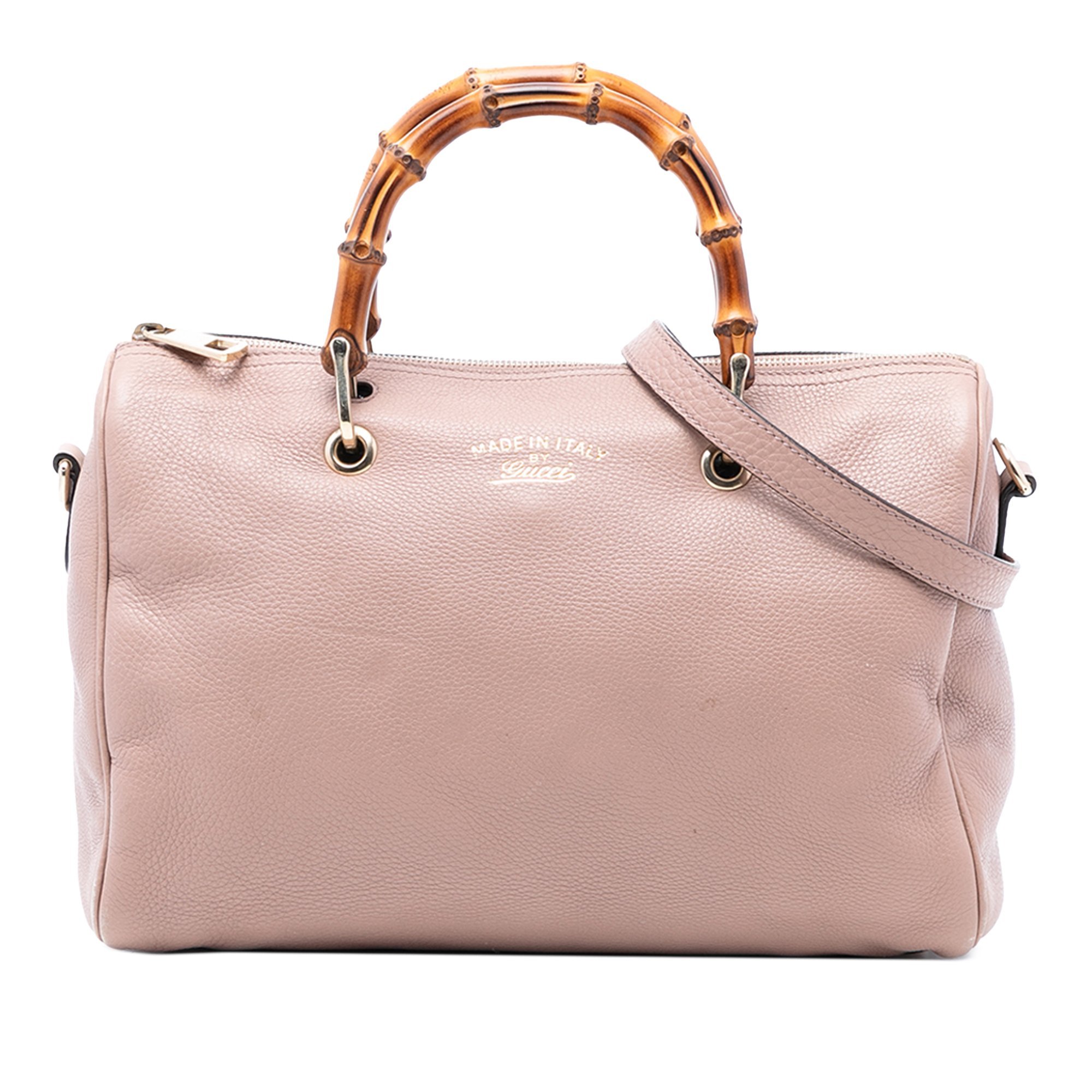 Bamboo Shopper leather handbag