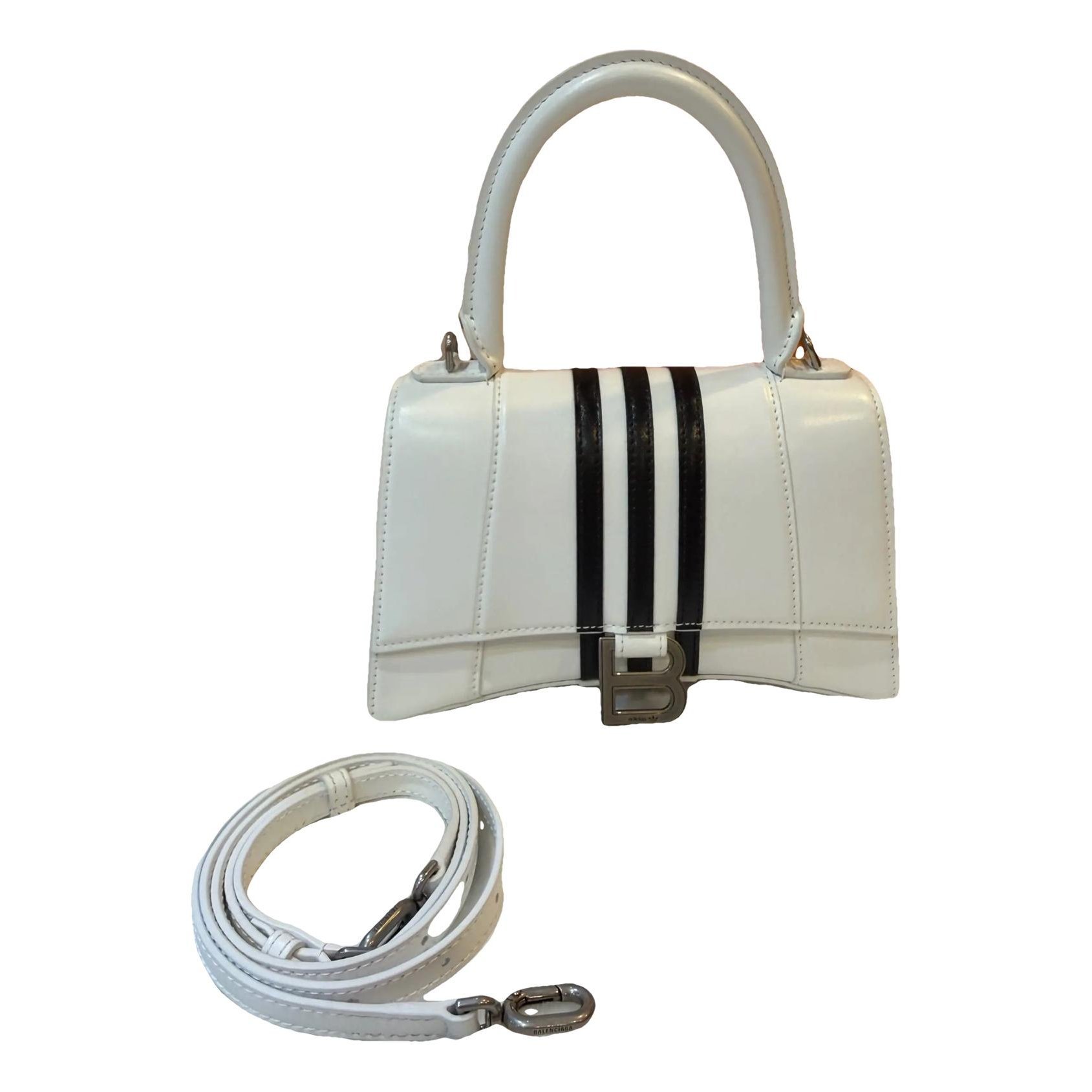 Hourglass leather crossbody bag