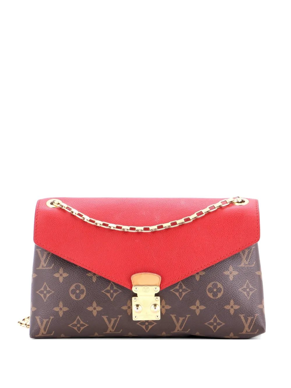 Pallas Chain Monogram Canvas and Calfskin shoulder bag