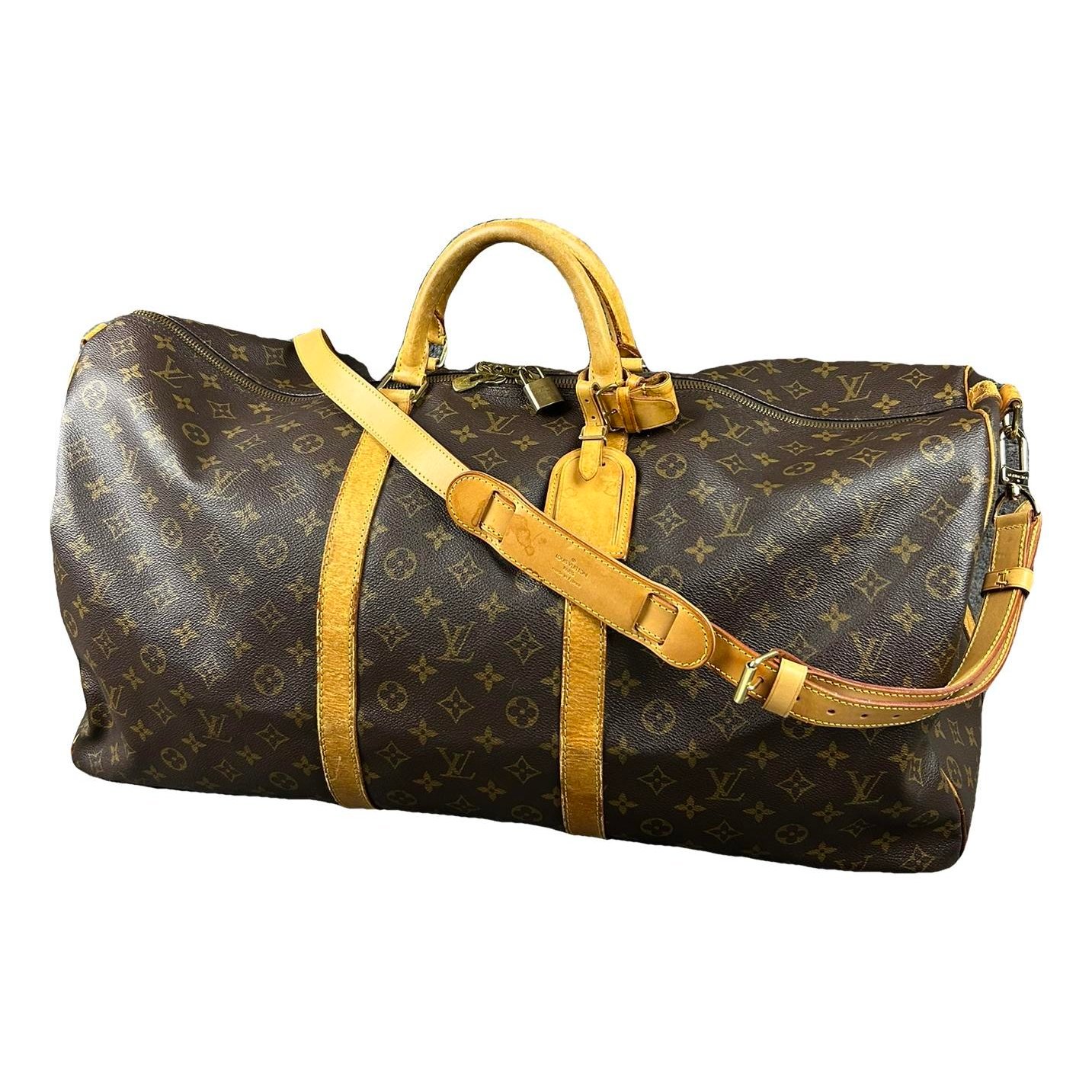 Keepall leather travel bag