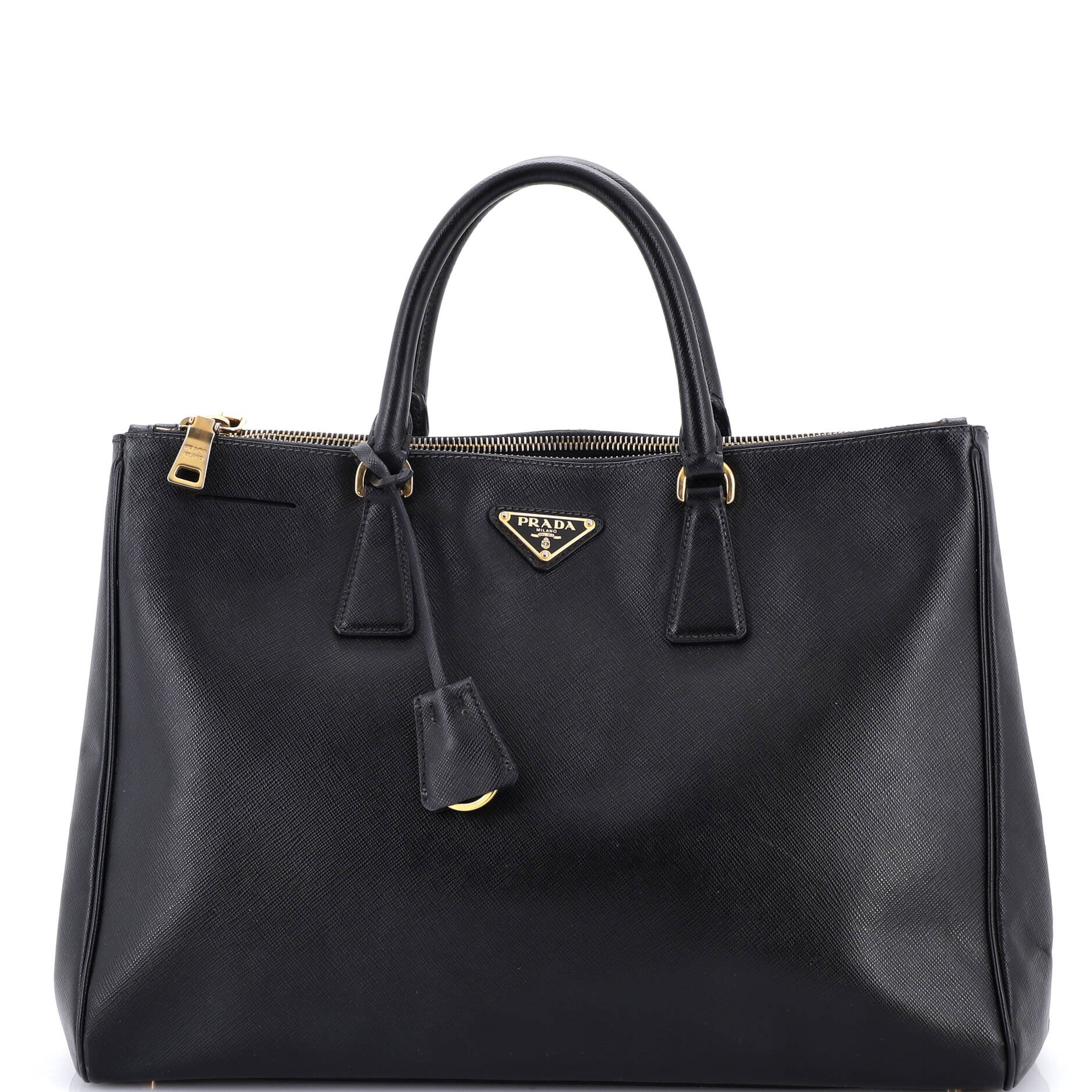 Prada Double Zip Lux Tote Saffiano Leather Large