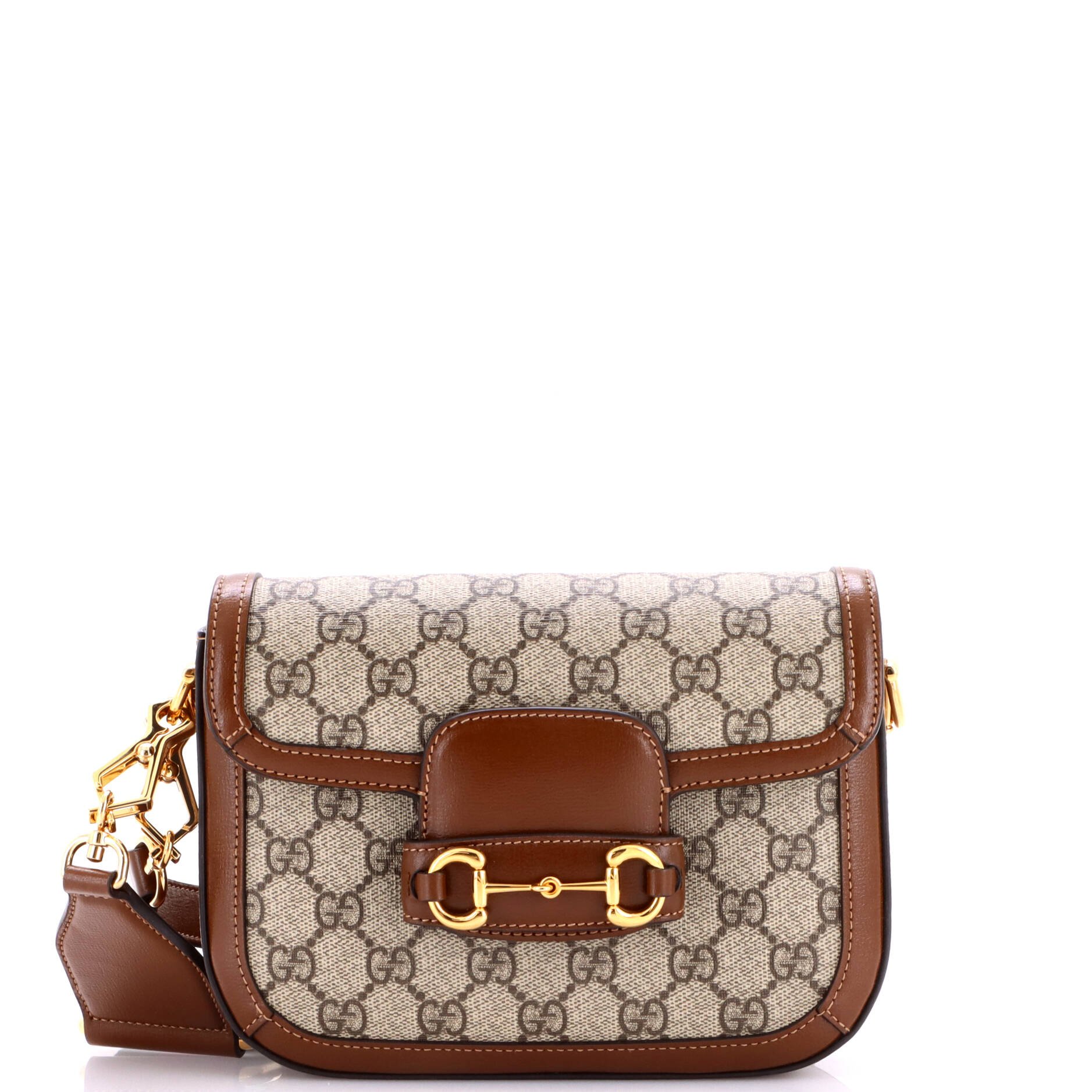 Horsebit 1955 Shoulder Bag GG Coated Canvas with Leather Mini