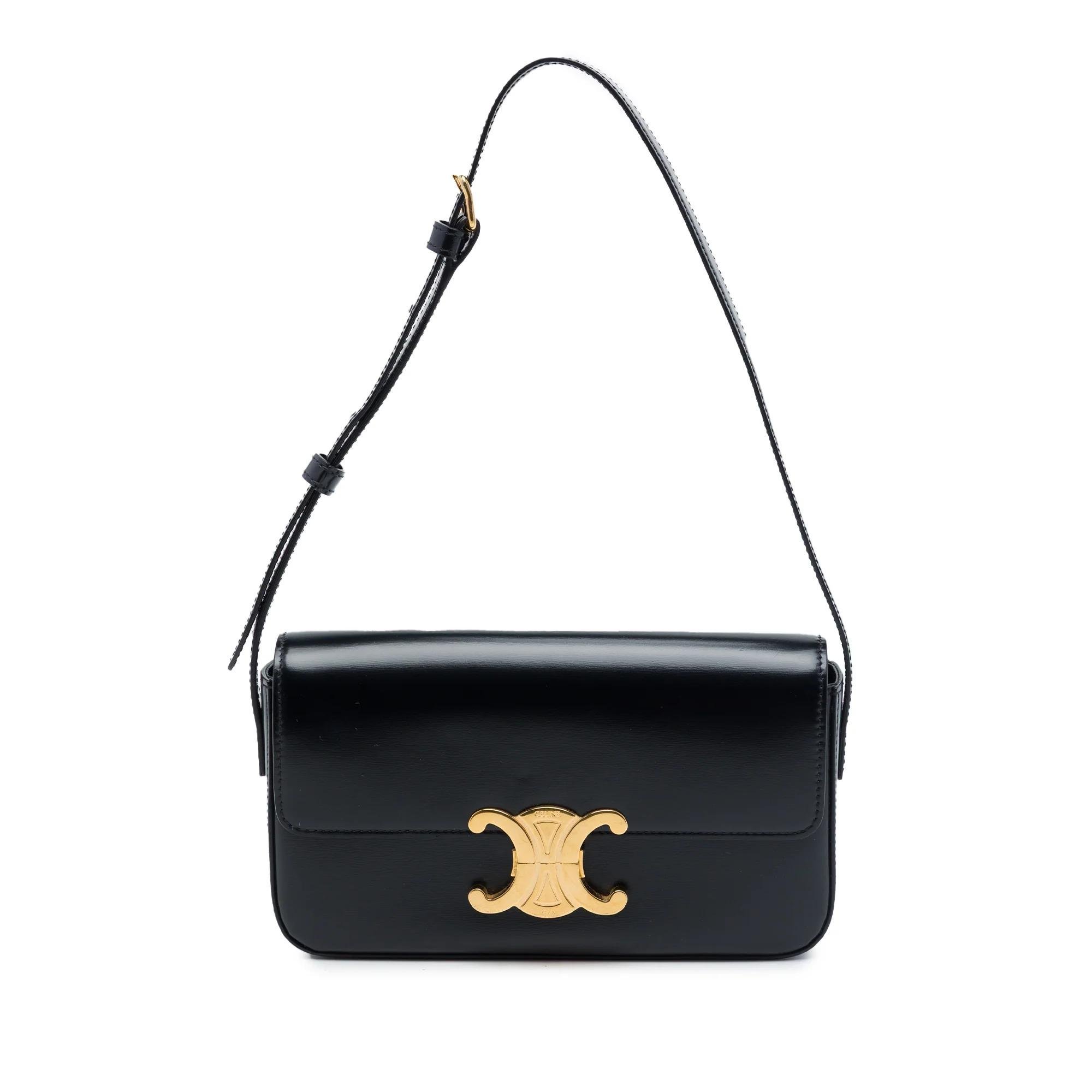 Triomphe pony-style calfskin handbag