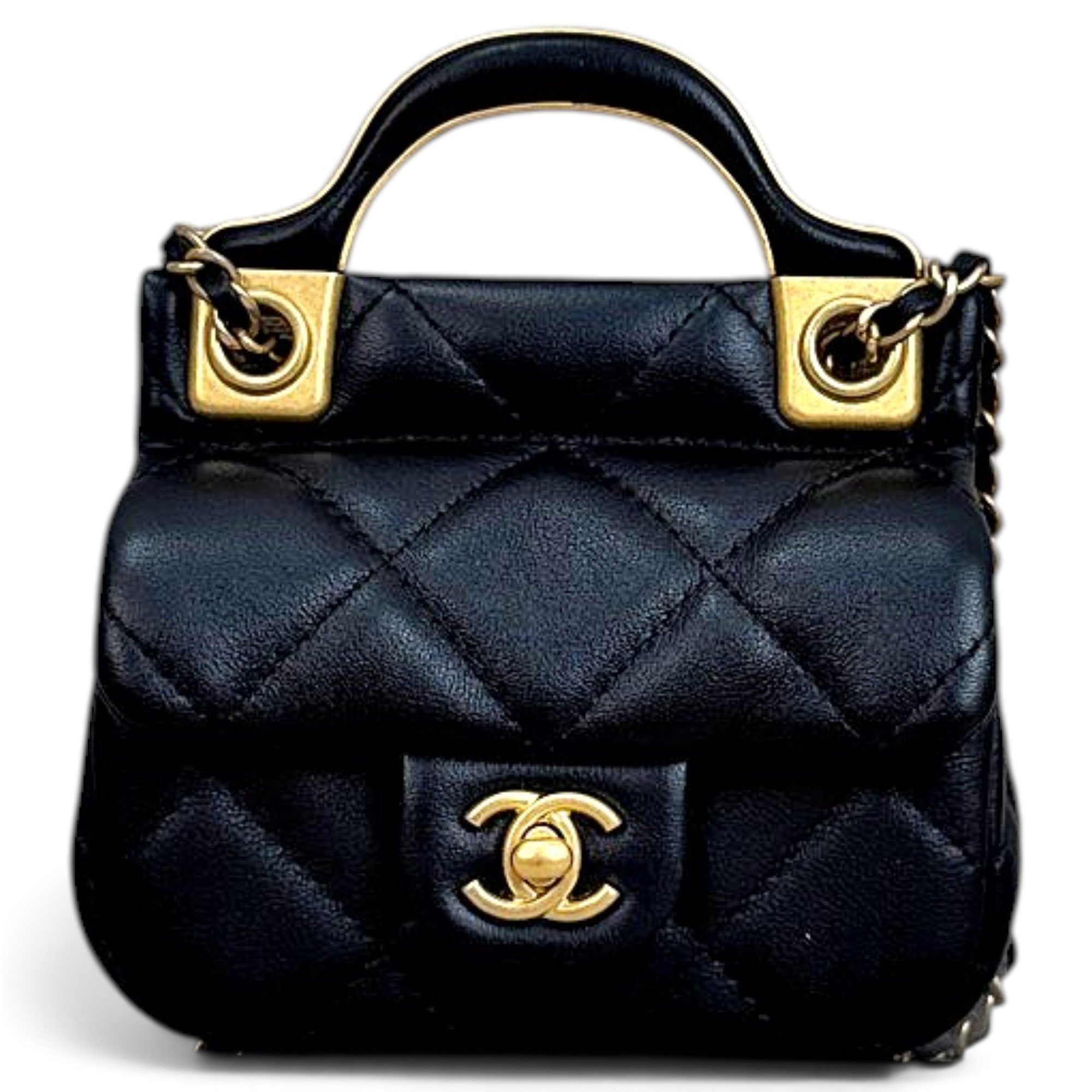 Trendy CC Top Handle leather mini bag