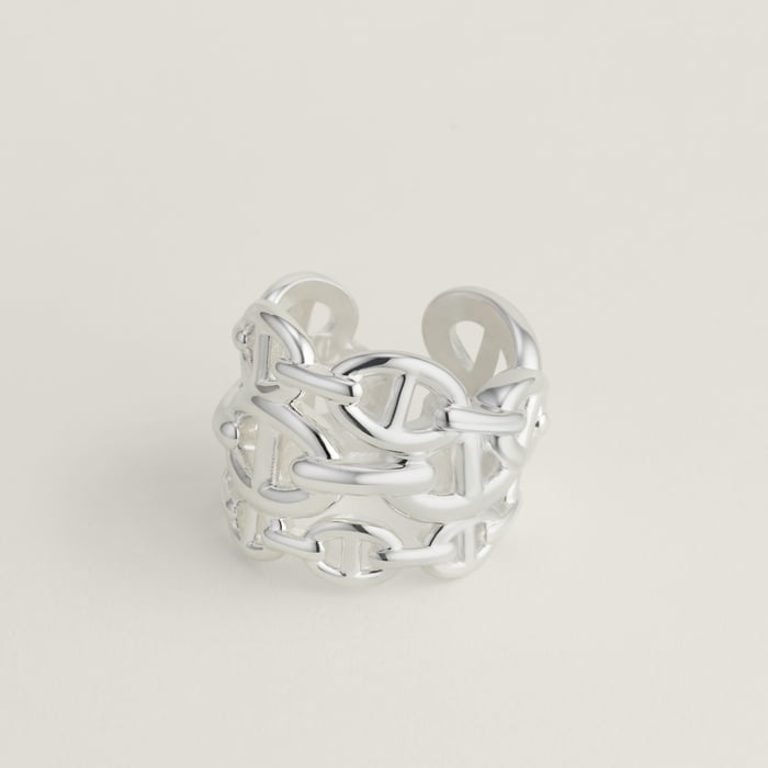 Sans Coloris Chaine d'Ancre Enchainee Ring, Large Model