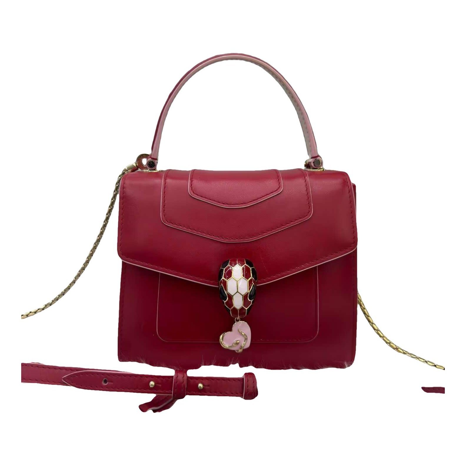 Serpenti leather handbag