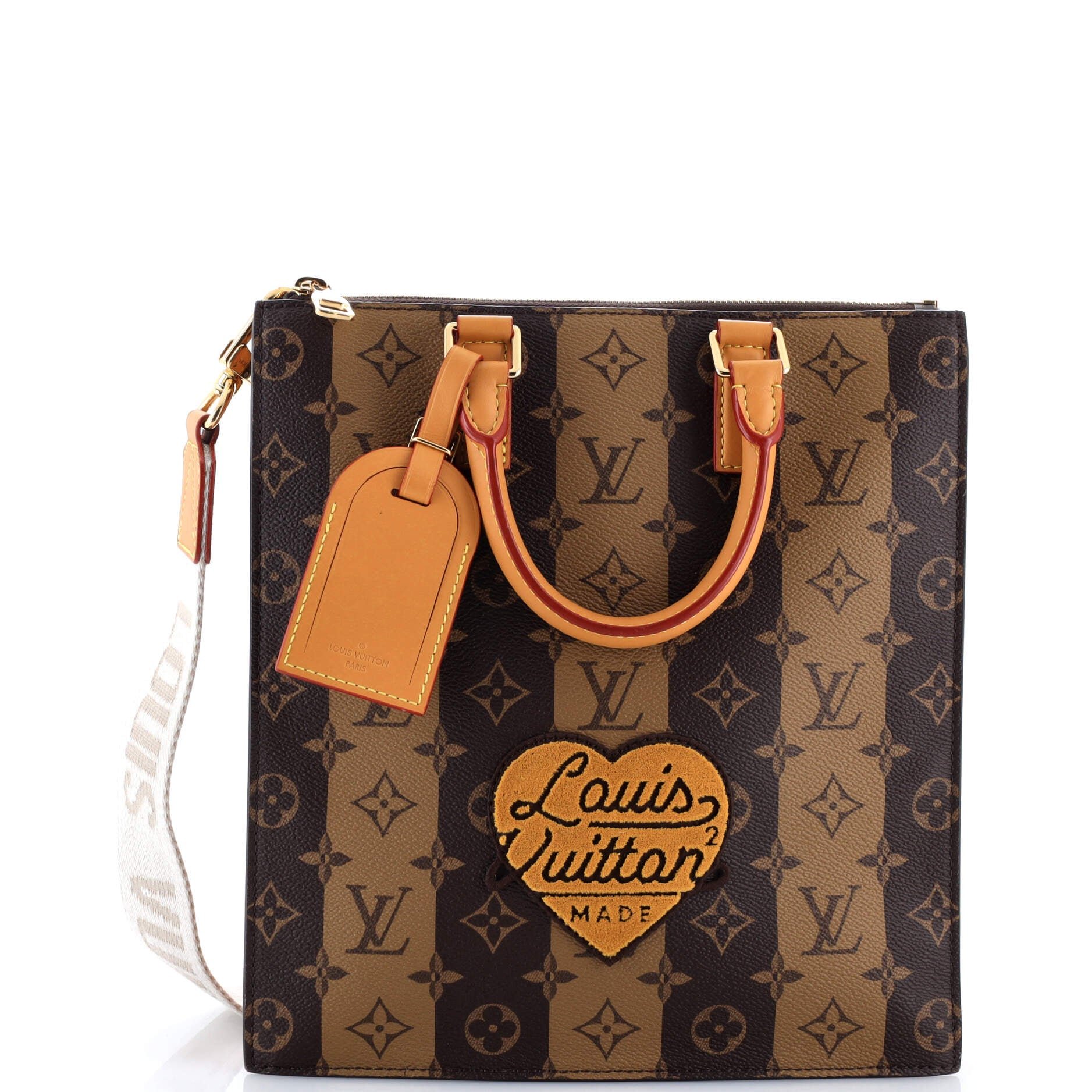 Louis Vuitton Nigo Sac Plat Cross Limited Edition Stripes Monogram Canvas