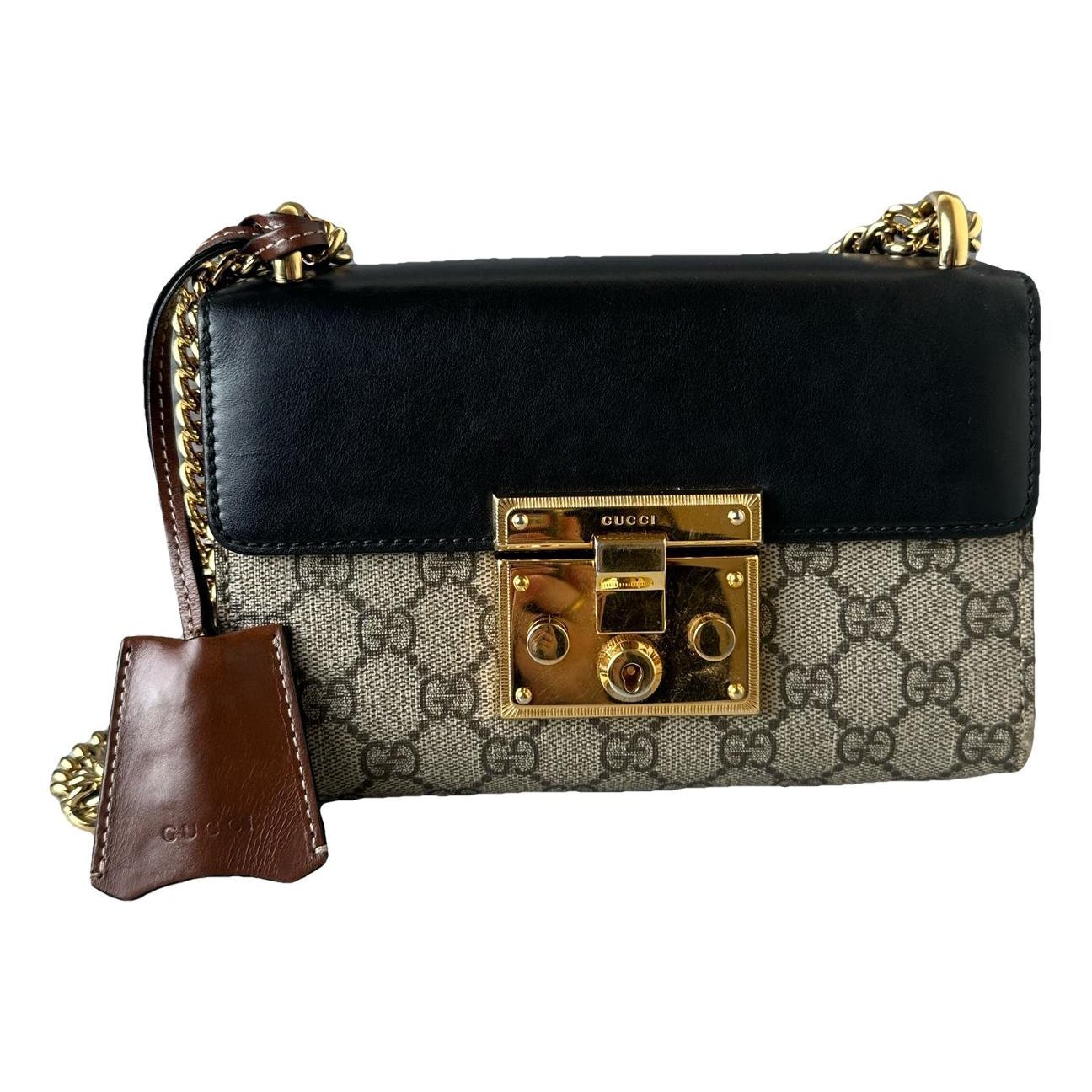 Padlock leather handbag