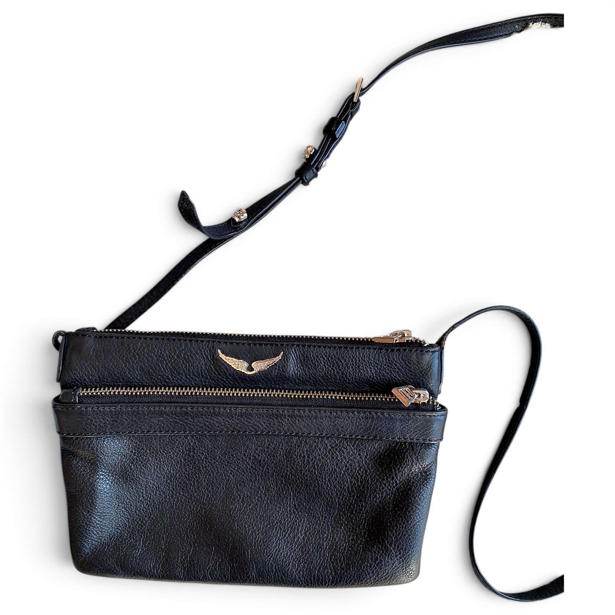 Leather clutch bag