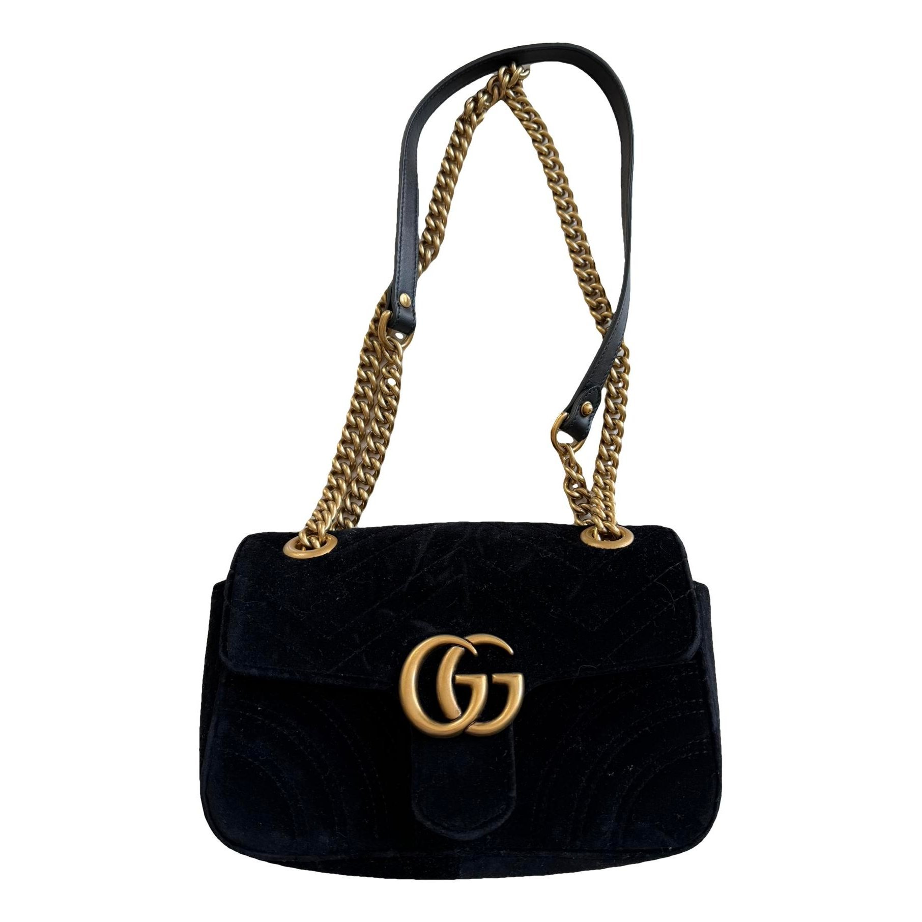 GG Marmont Flap velvet crossbody bag