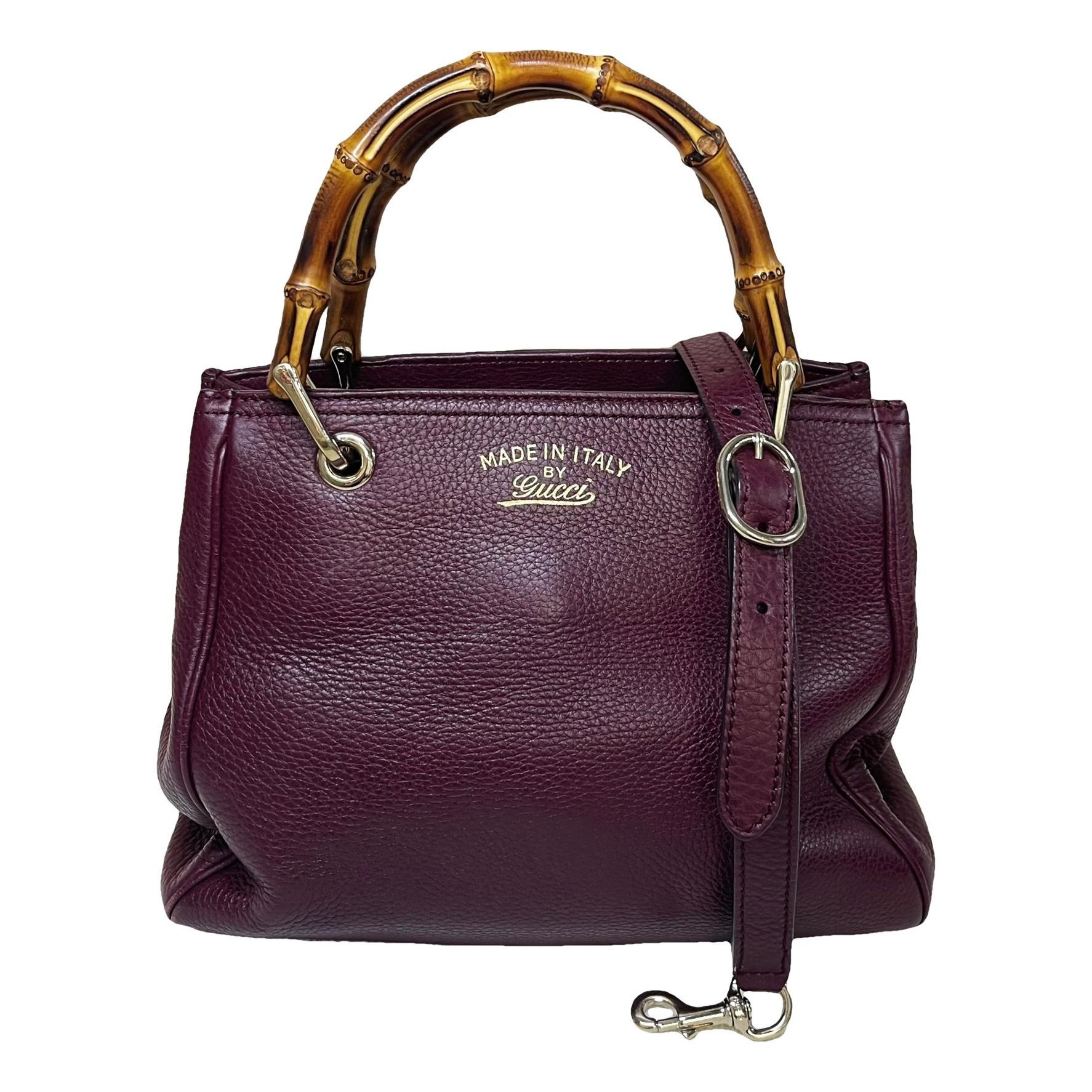 Bamboo leather handbag