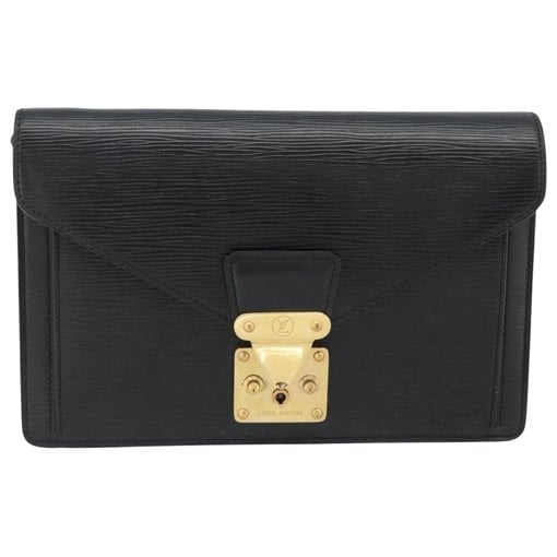 Leather clutch bag