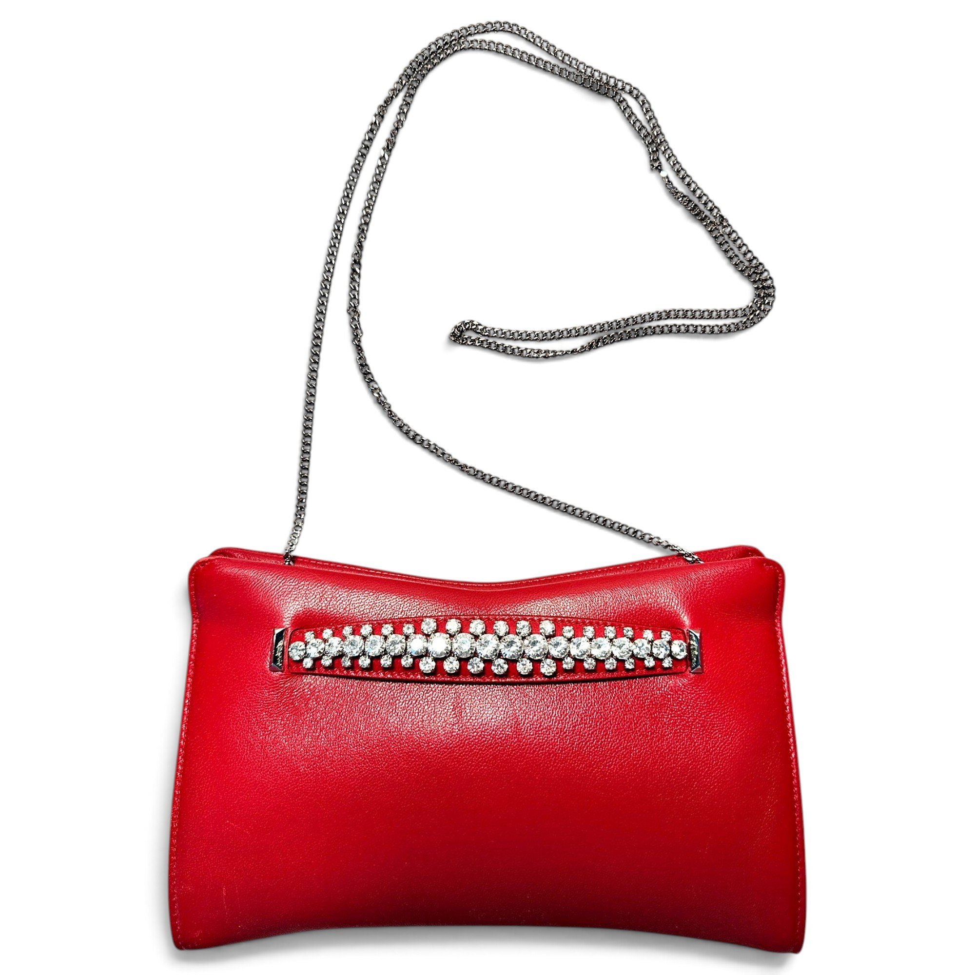 Leather clutch bag