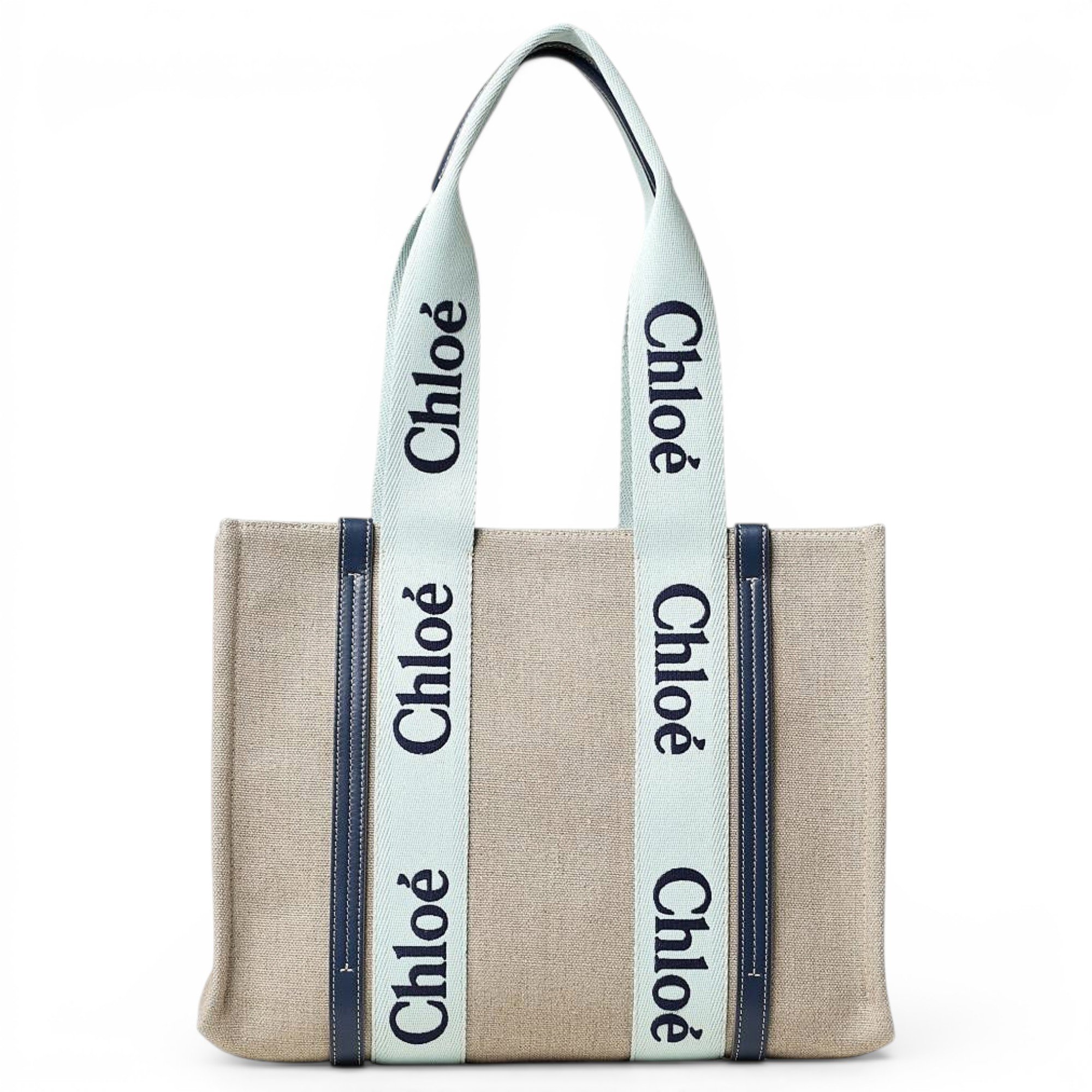 Chloe Woody linen tote
