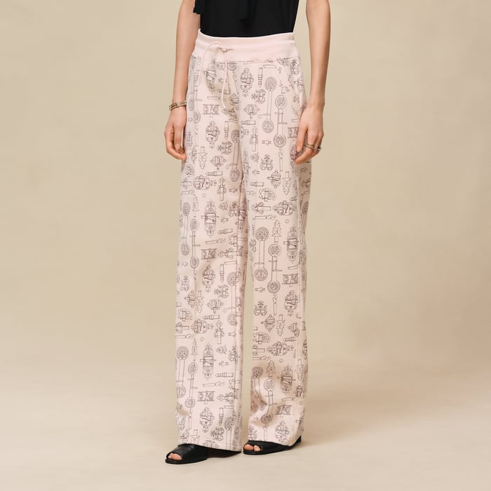 Rose Opaline "Ferronnerie Remix" Wide Pants