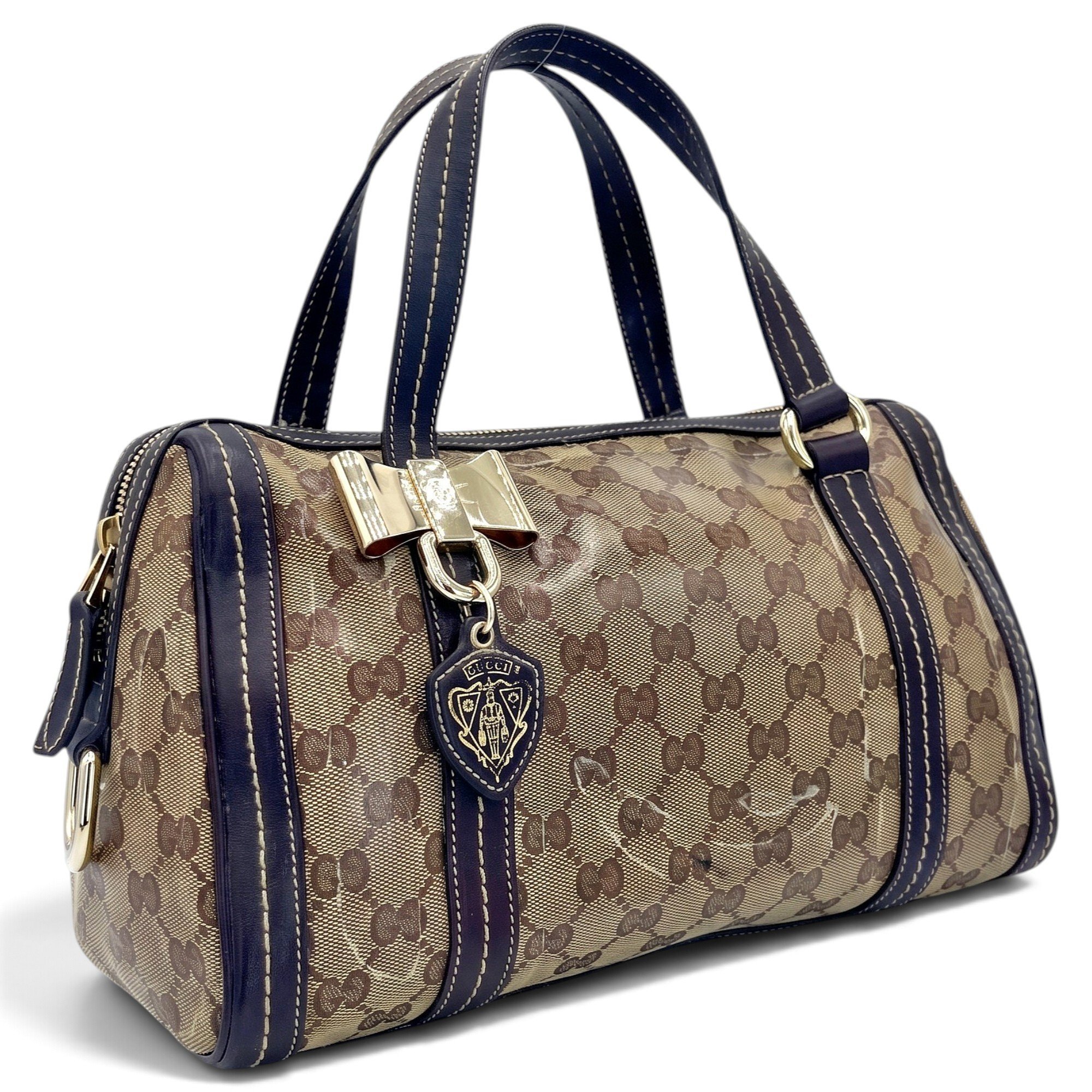 Boston leather handbag