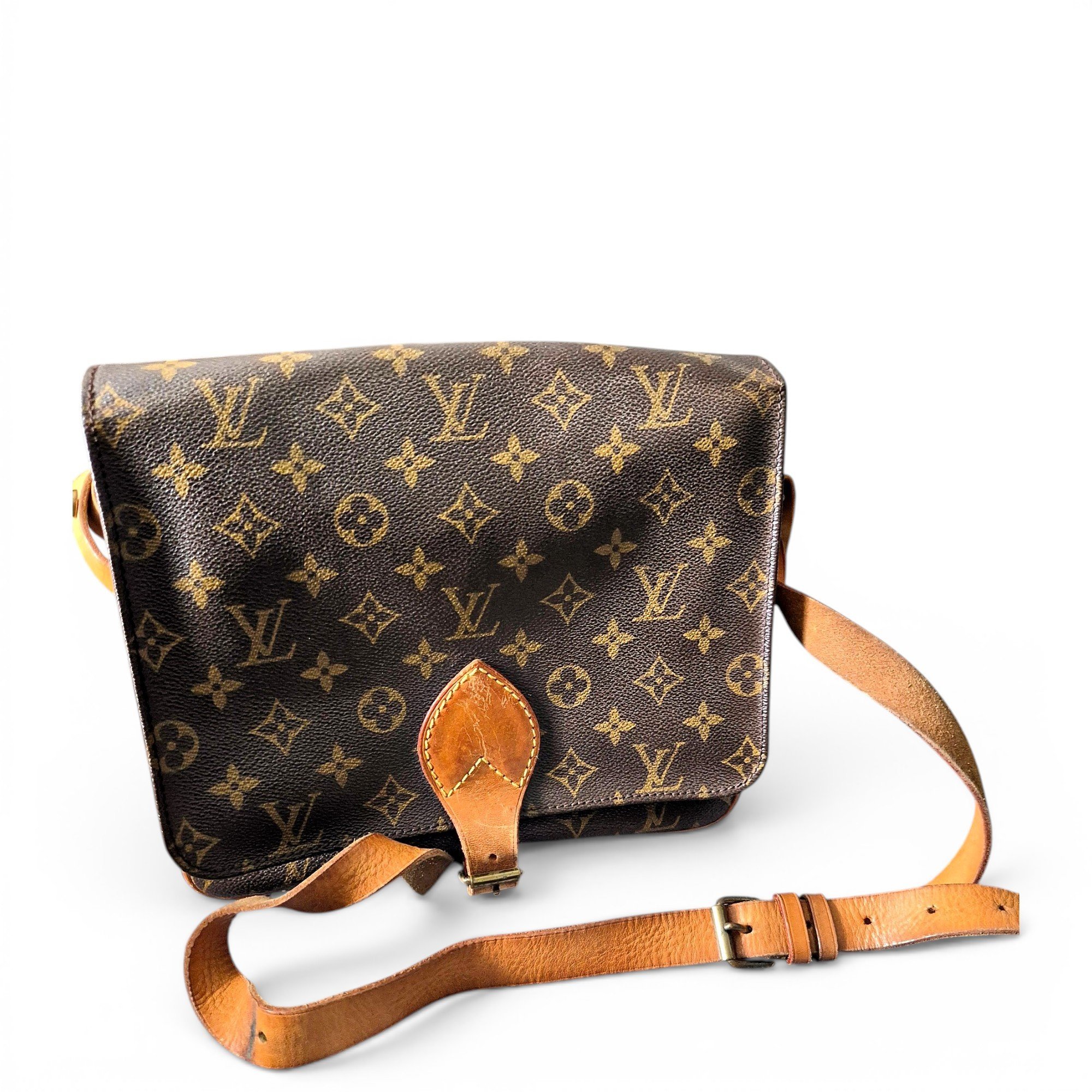 Cartouchière leather crossbody bag