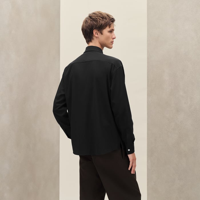 Noir Boxy Fit Overshirt