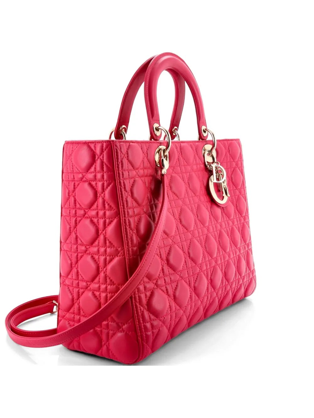 Lady Dior Bag Cannage Quilt Lambskin Large tote bag