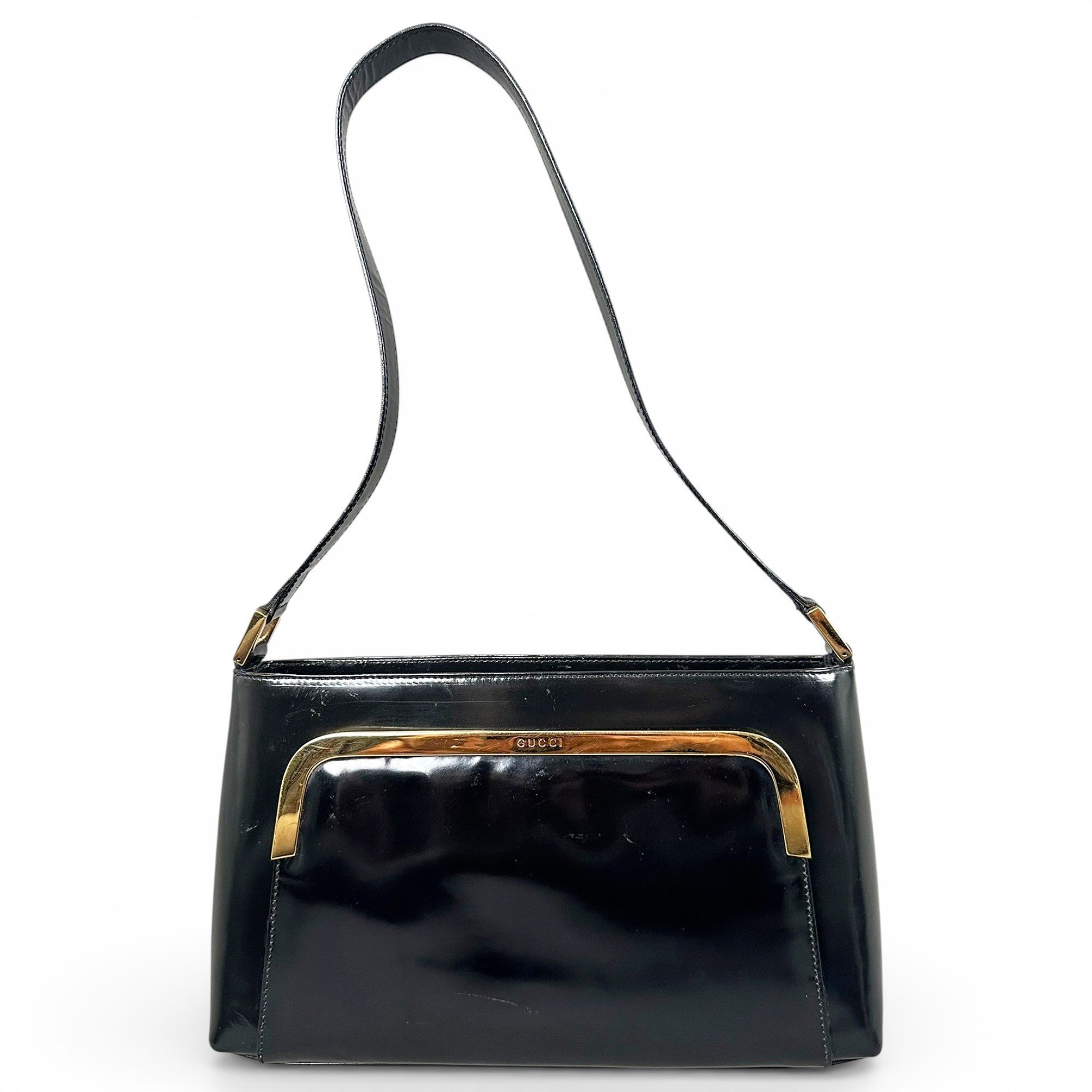 Patent leather handbag
