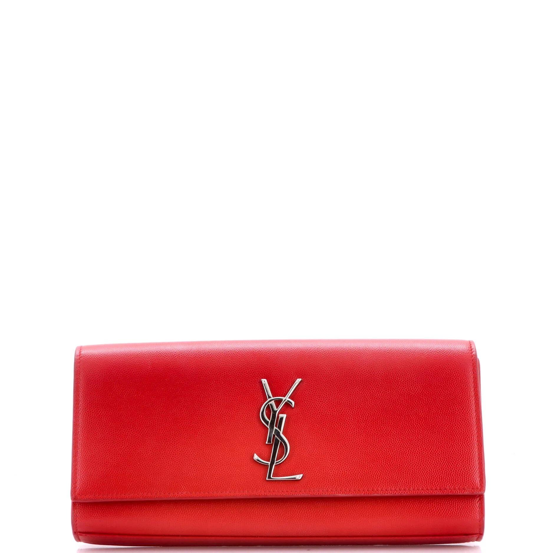 Leather clutch bag