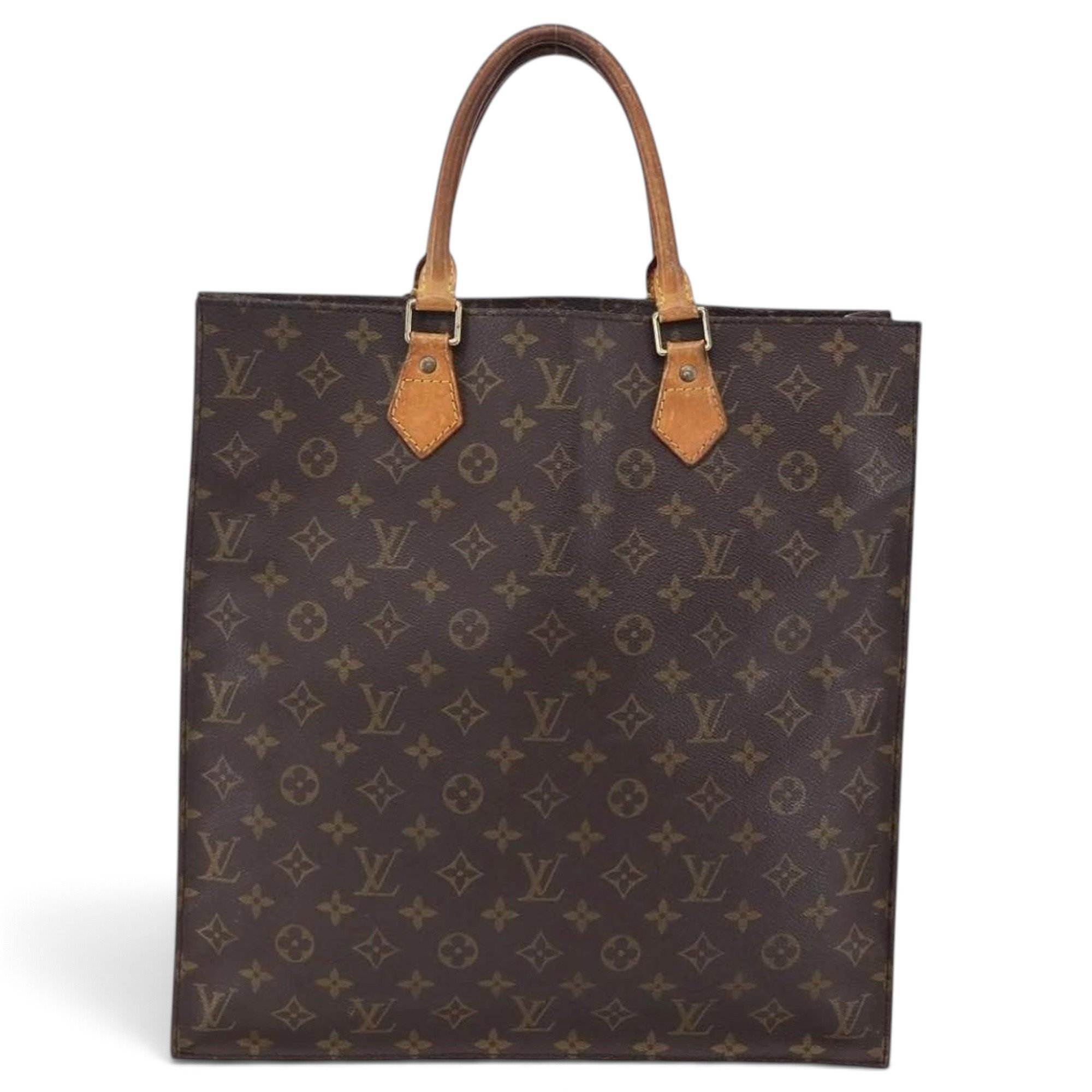 Plat leather handbag