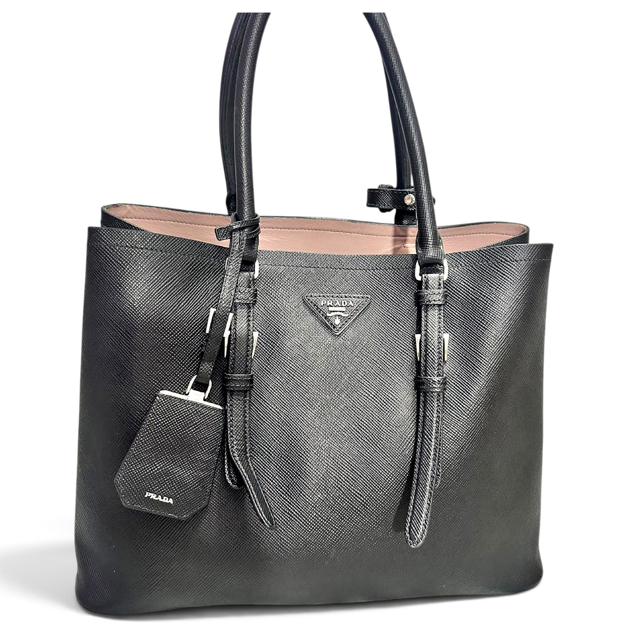 Double leather tote