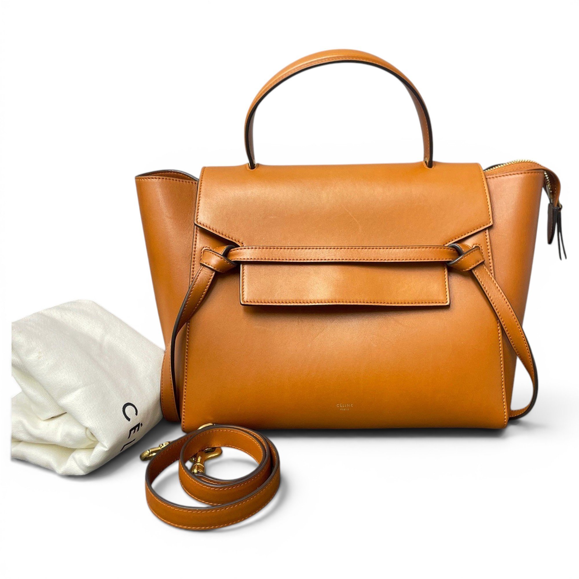 Belt leather handbag