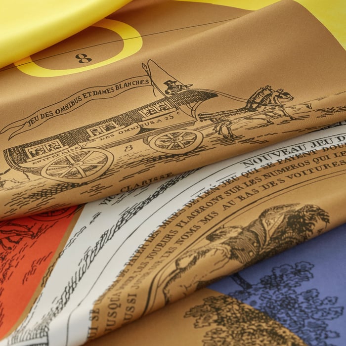 Jeu Des Omnibus Et Dames Blanches Au Tampon Scarf 140