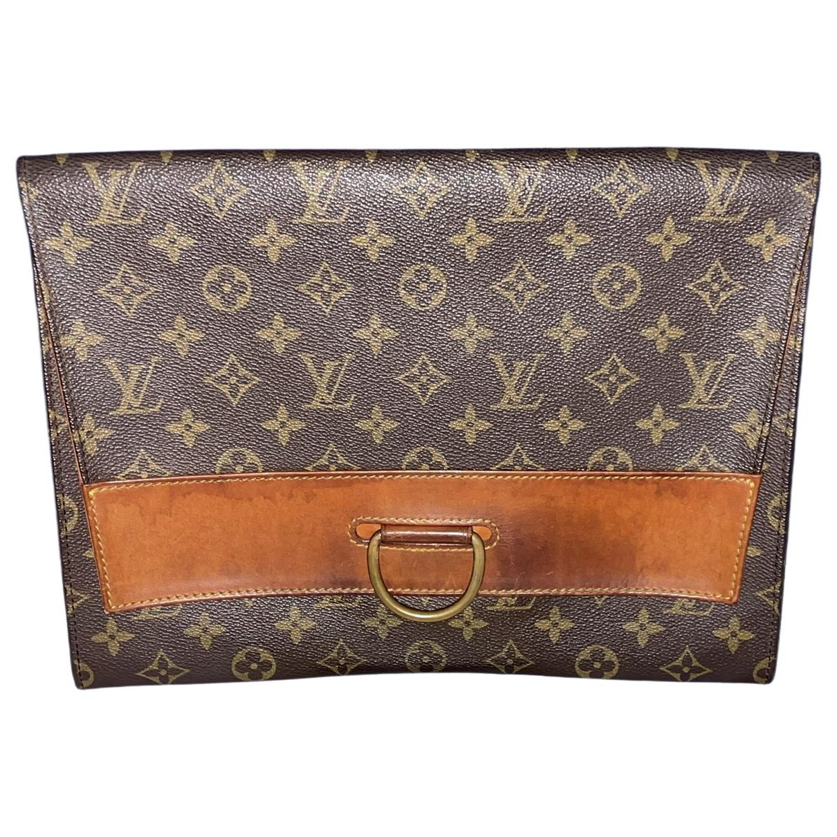 Leather clutch bag