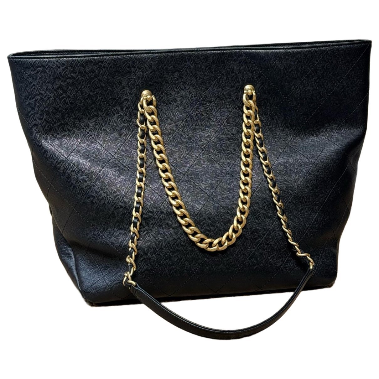 Grand shopping leather tote