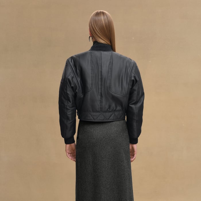 Gris Ardoise Bomber Jacket