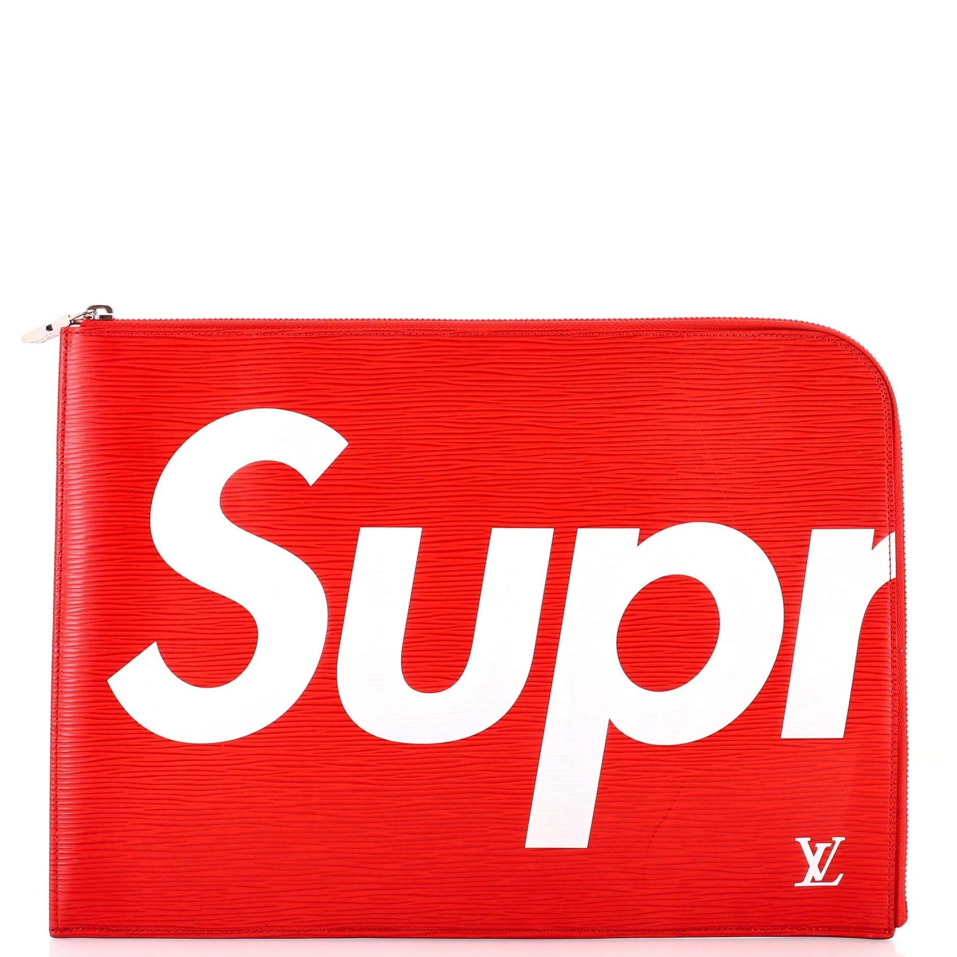 Leather clutch bag