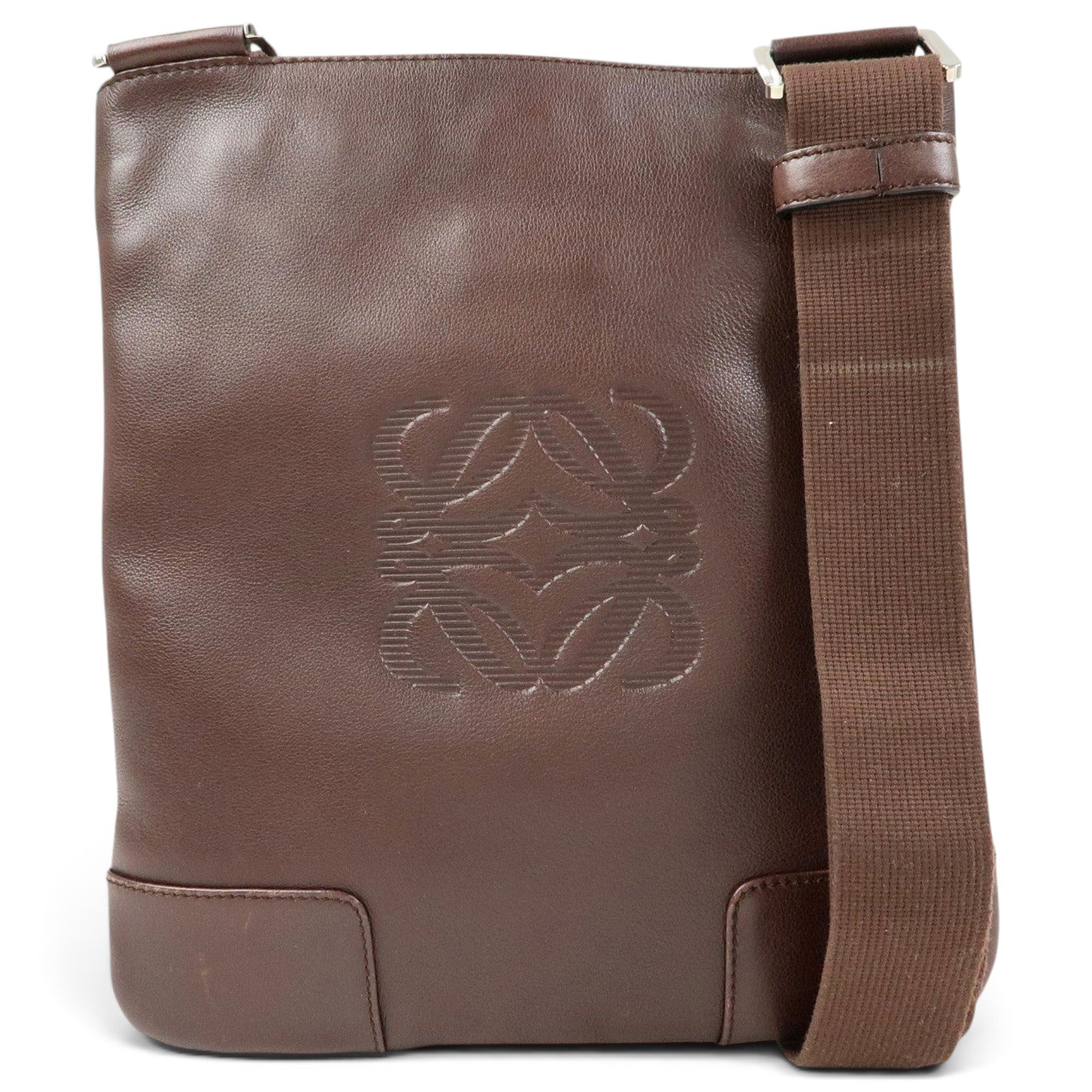 Anagram leather crossbody bag