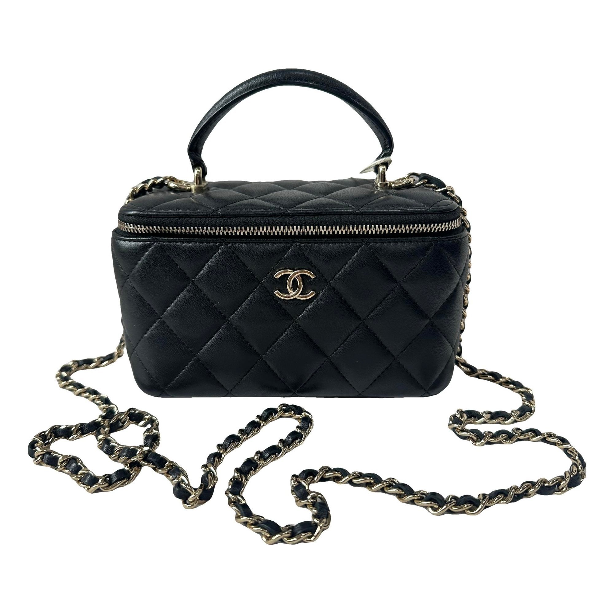 Trendy CC Vanity leather handbag