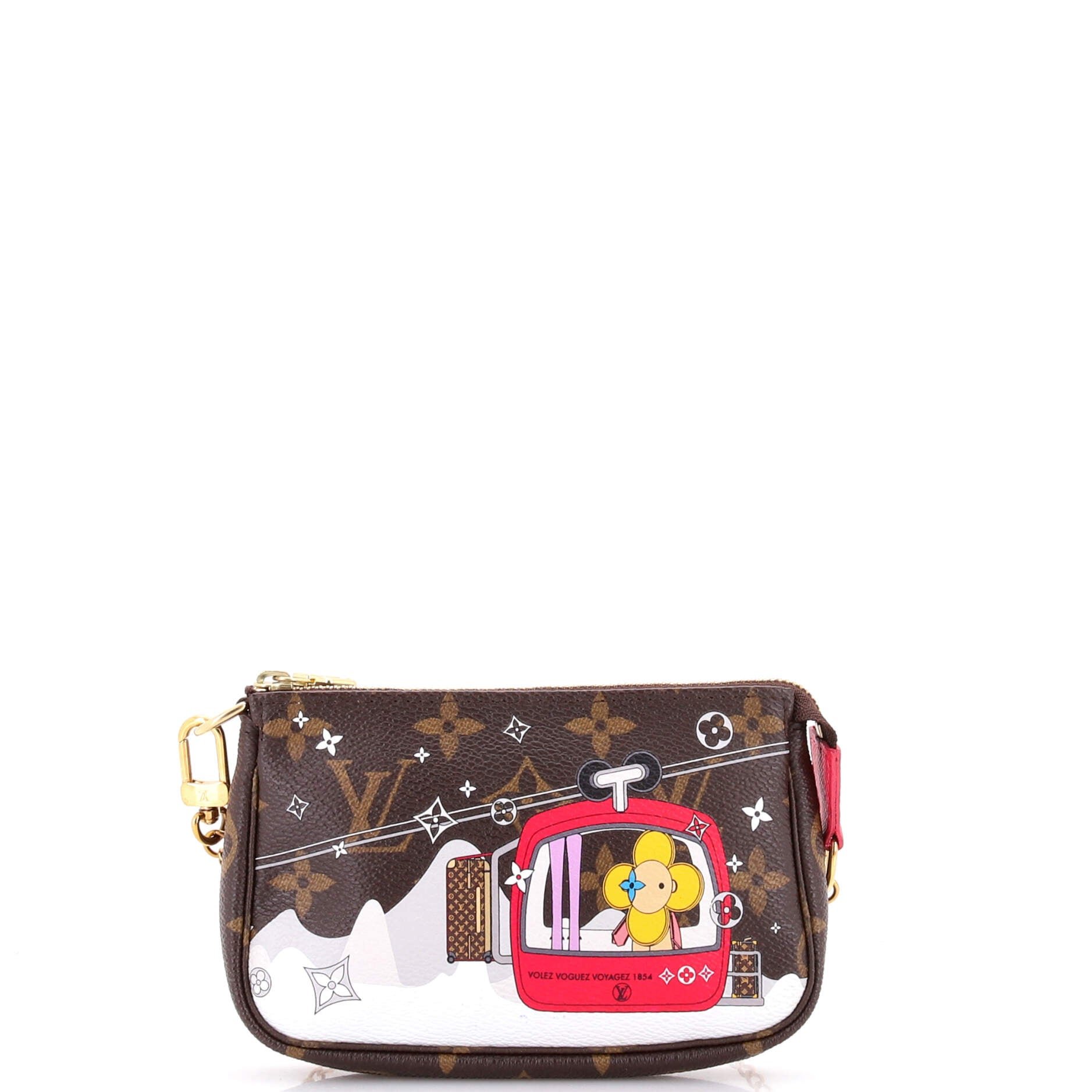 Pochette Accessoires Limited Edition Vivienne Xmas Monogram Canvas Mini