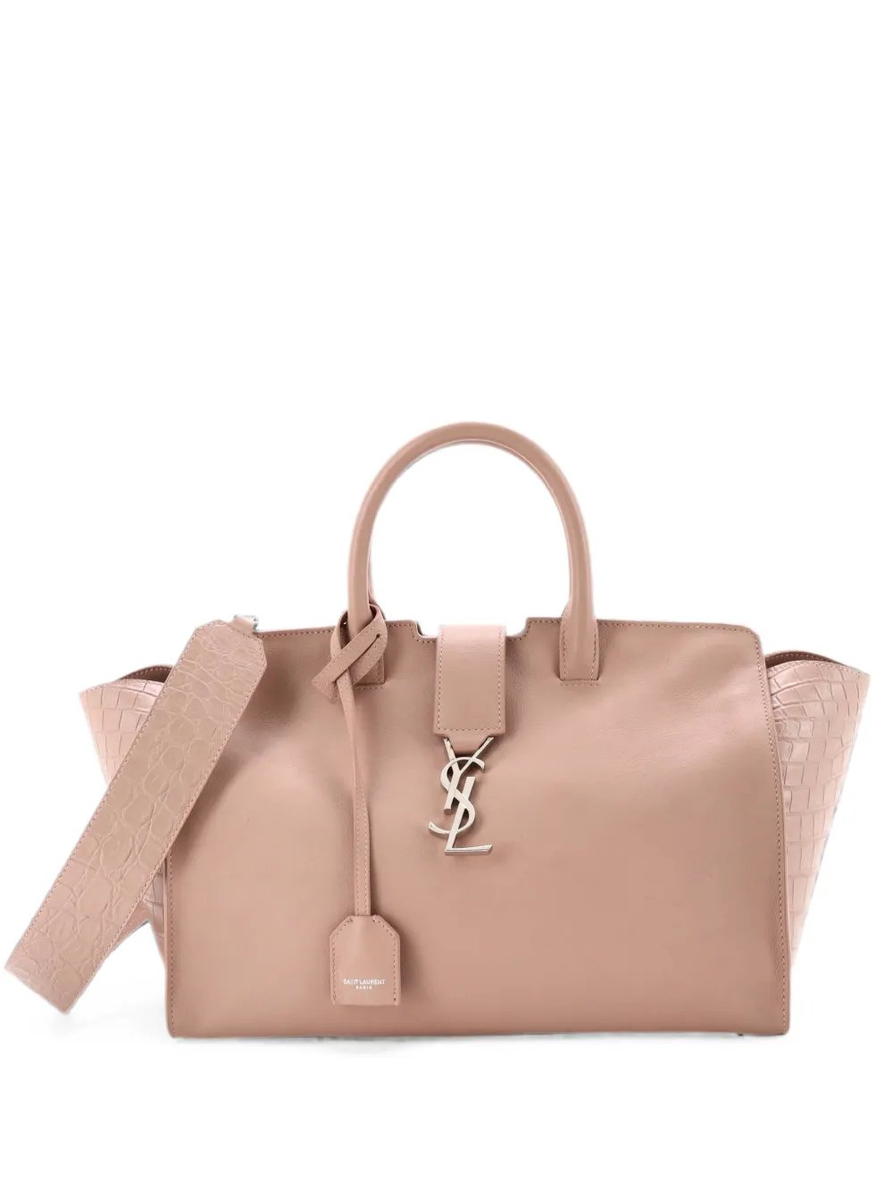 Monogram Cabas Crocodile Embossed Leather Small satchel