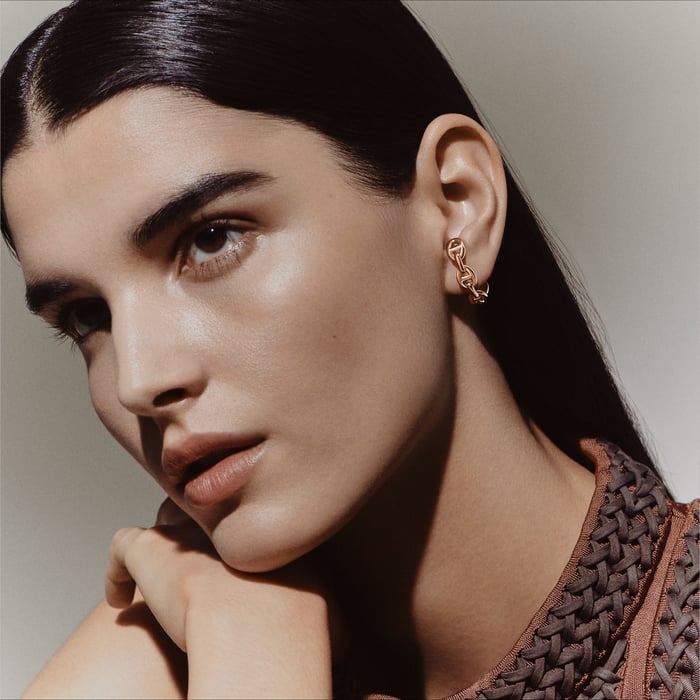 Sans Coloris Chaine d'Ancre Enchainee Single Earring