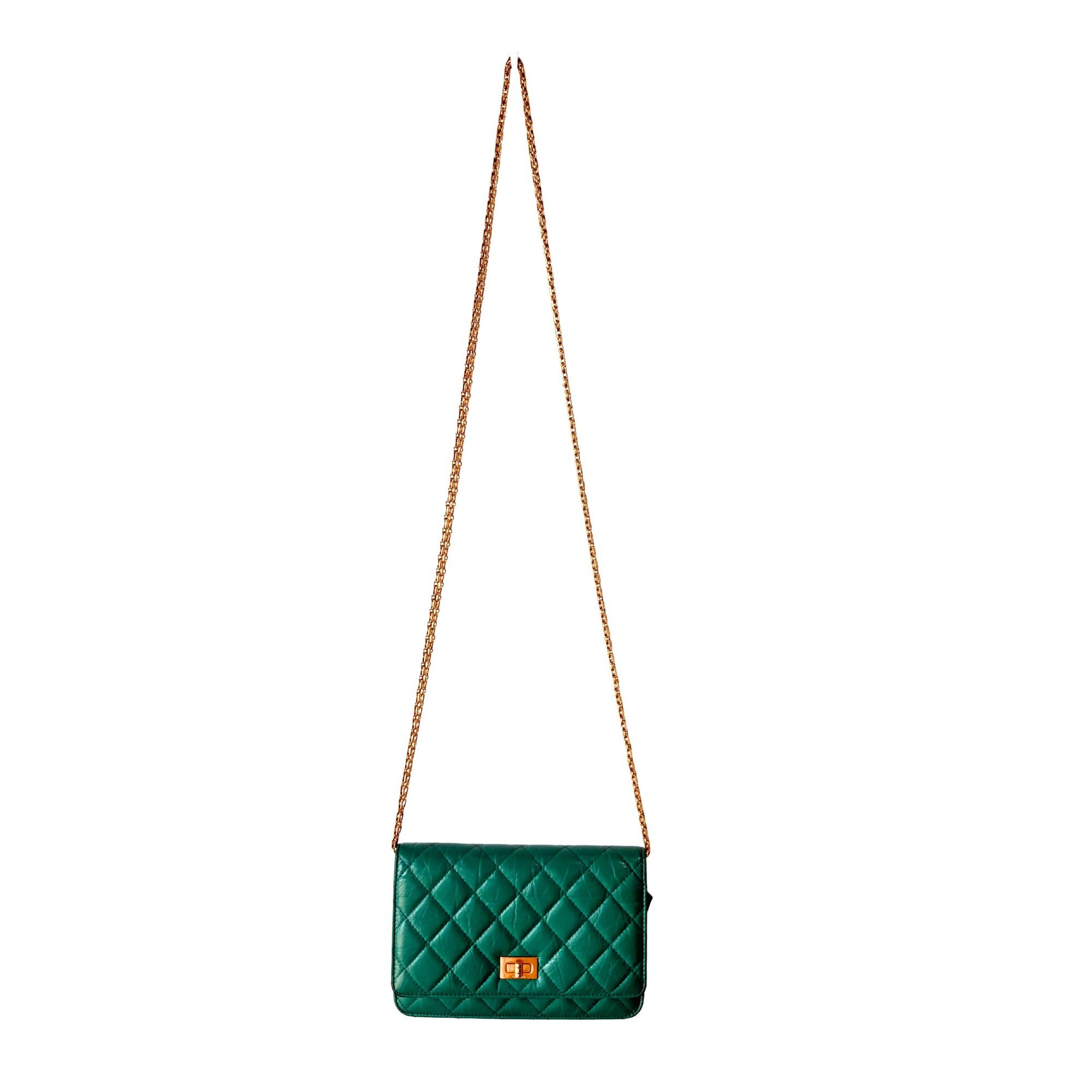Wallet On Chain leather handbag