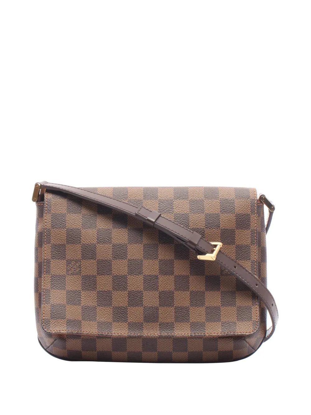 2004 Damier Ebene Musette Tango Short Strap shoulder bag