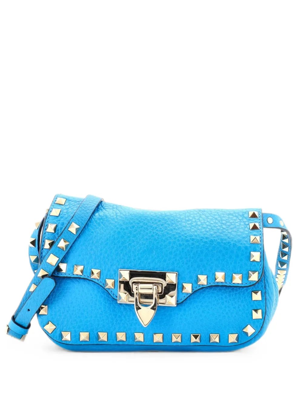 Rockstud Flip Lock Flap Bag Leather Mini crossbody bag