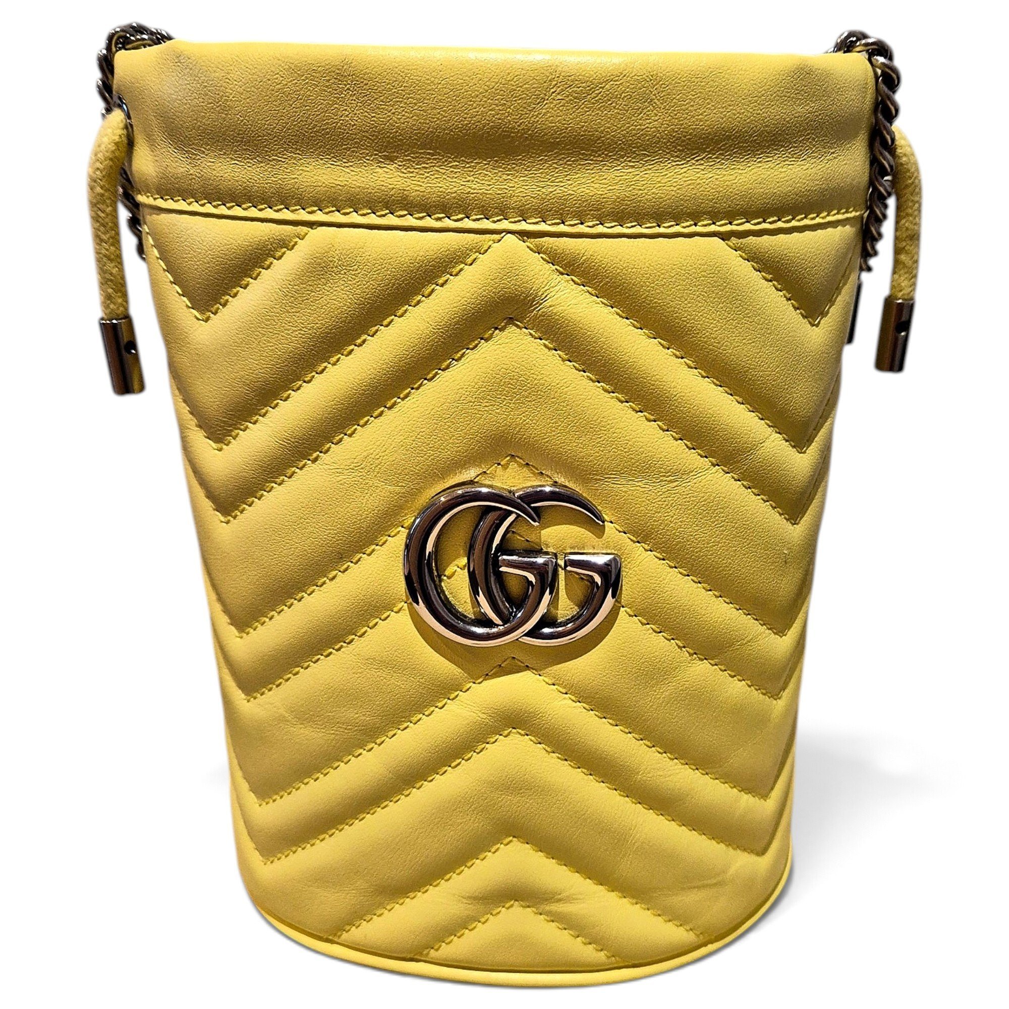 GG Marmont Chain Bucket leather crossbody bag