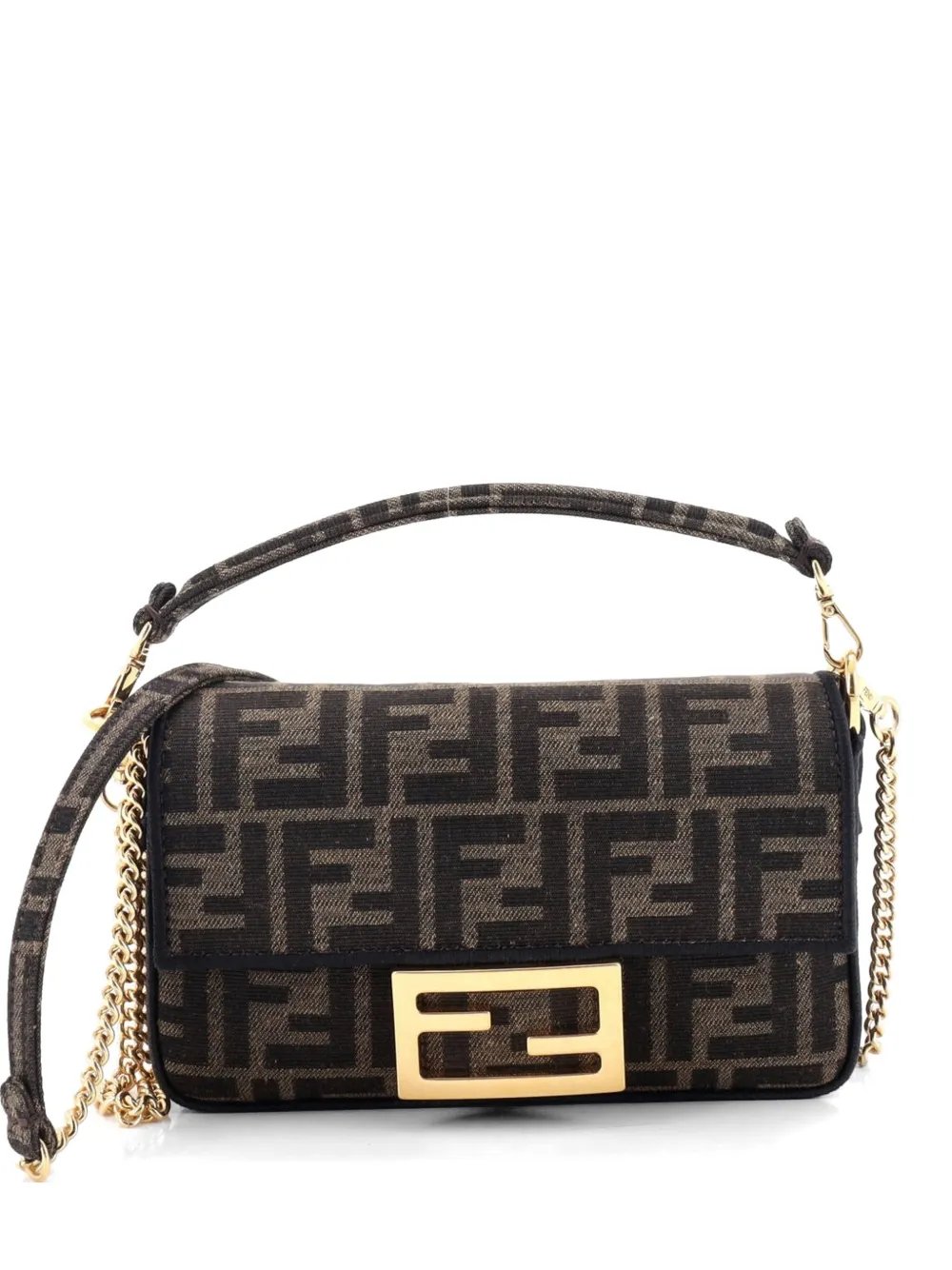 Baguette NM Bag Zucca Canvas Mini crossbody bag