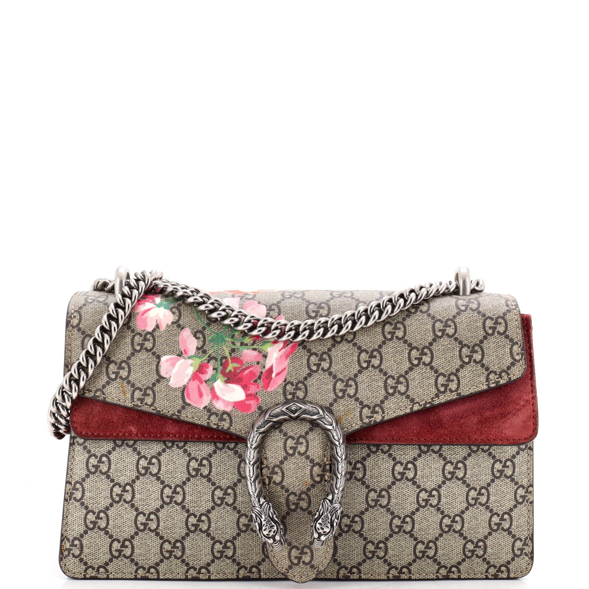 Dionysus Bag Blooms Print GG Coated Canvas Small